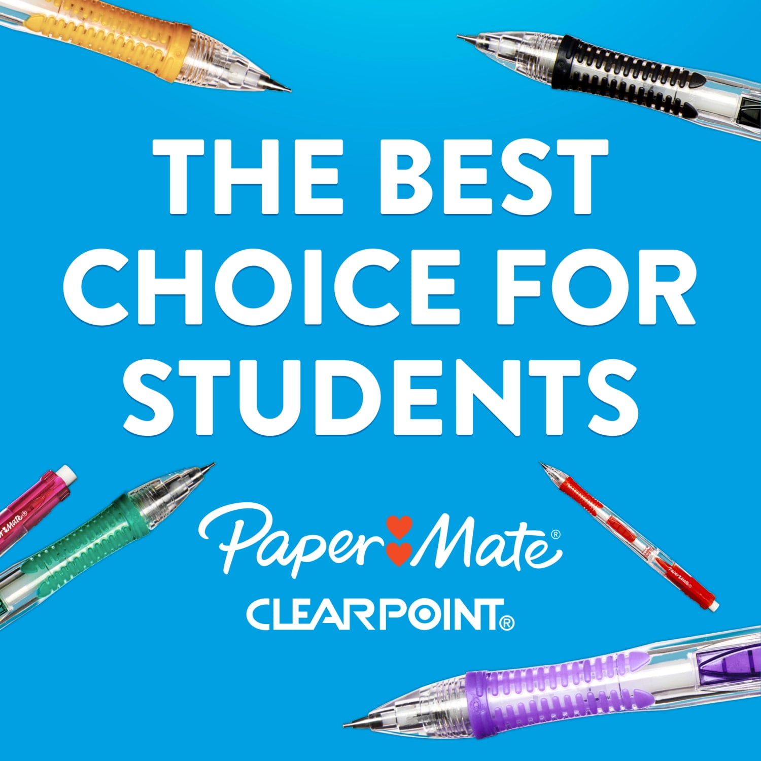 Paper Mate Clearpoint Mechanical Pencils (Assorted Colors, 6 Count) i9l4m