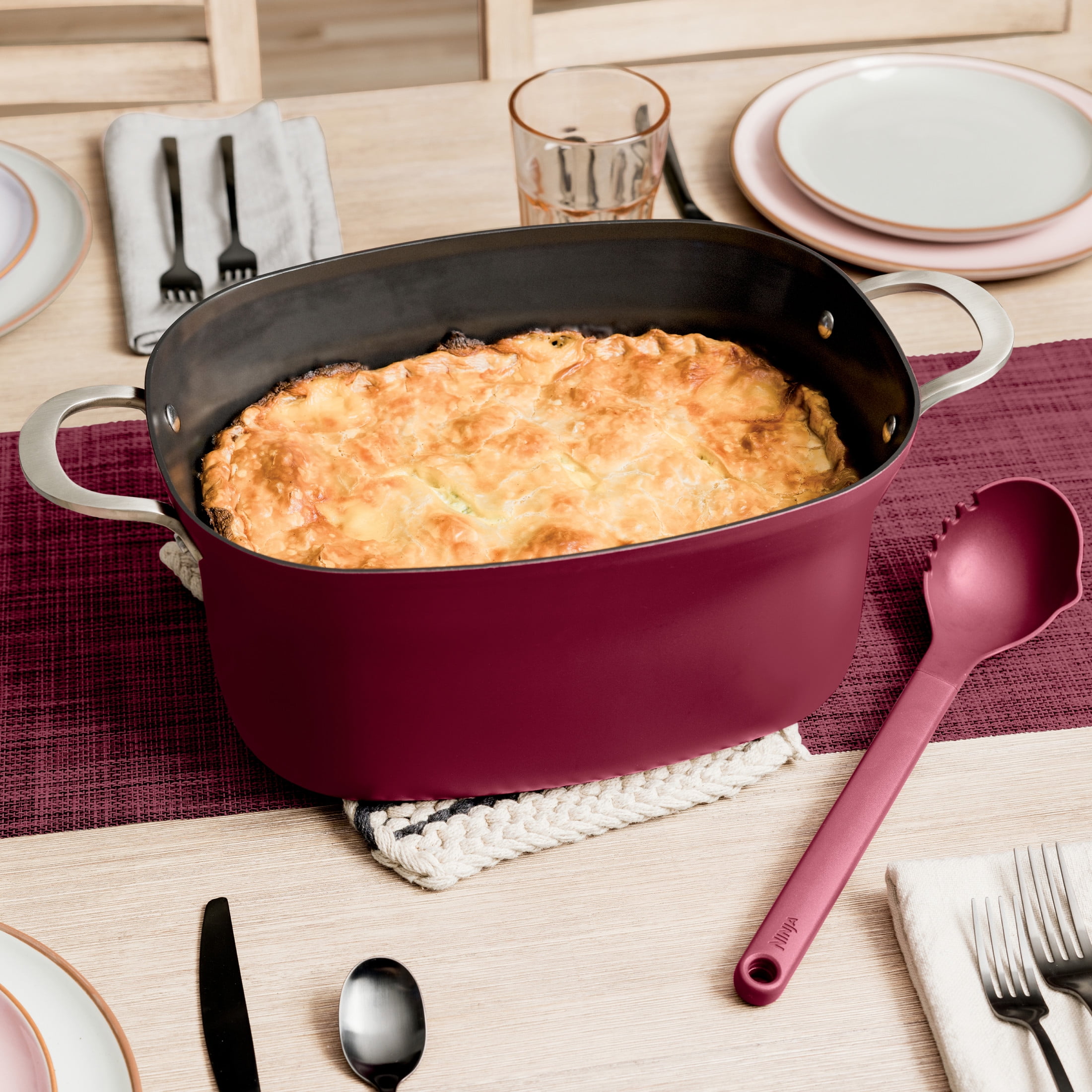 Ninja Foodi Possible 10-in-1 Multi-Cooker with Triple Heat Fusion Technology (Red, 8.5 qt) 0apms