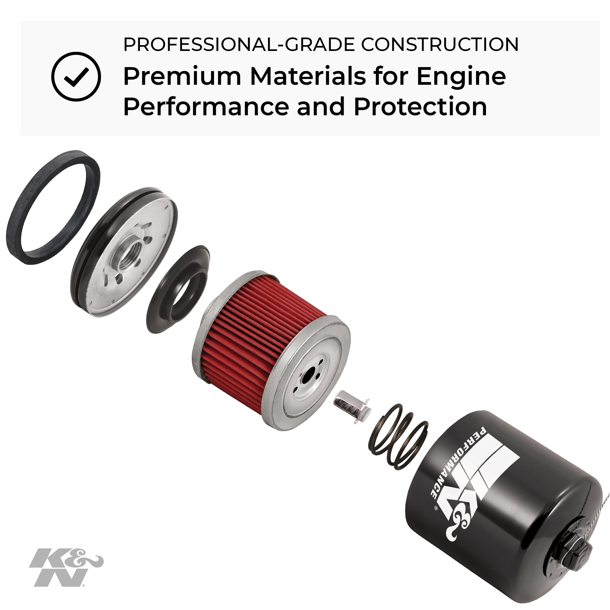 K&N Powersports Oil Filter (KN-303C, Chrome, 1 Pack) v5du2