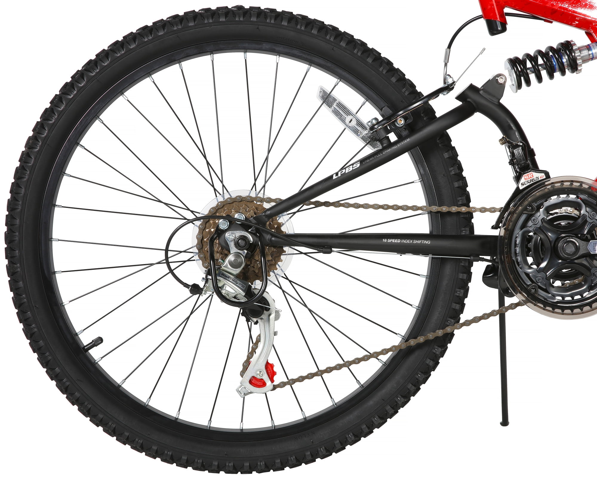 Dynacraft Gauntlet Boys Mountain Bike (Red, 24 in) upmdu