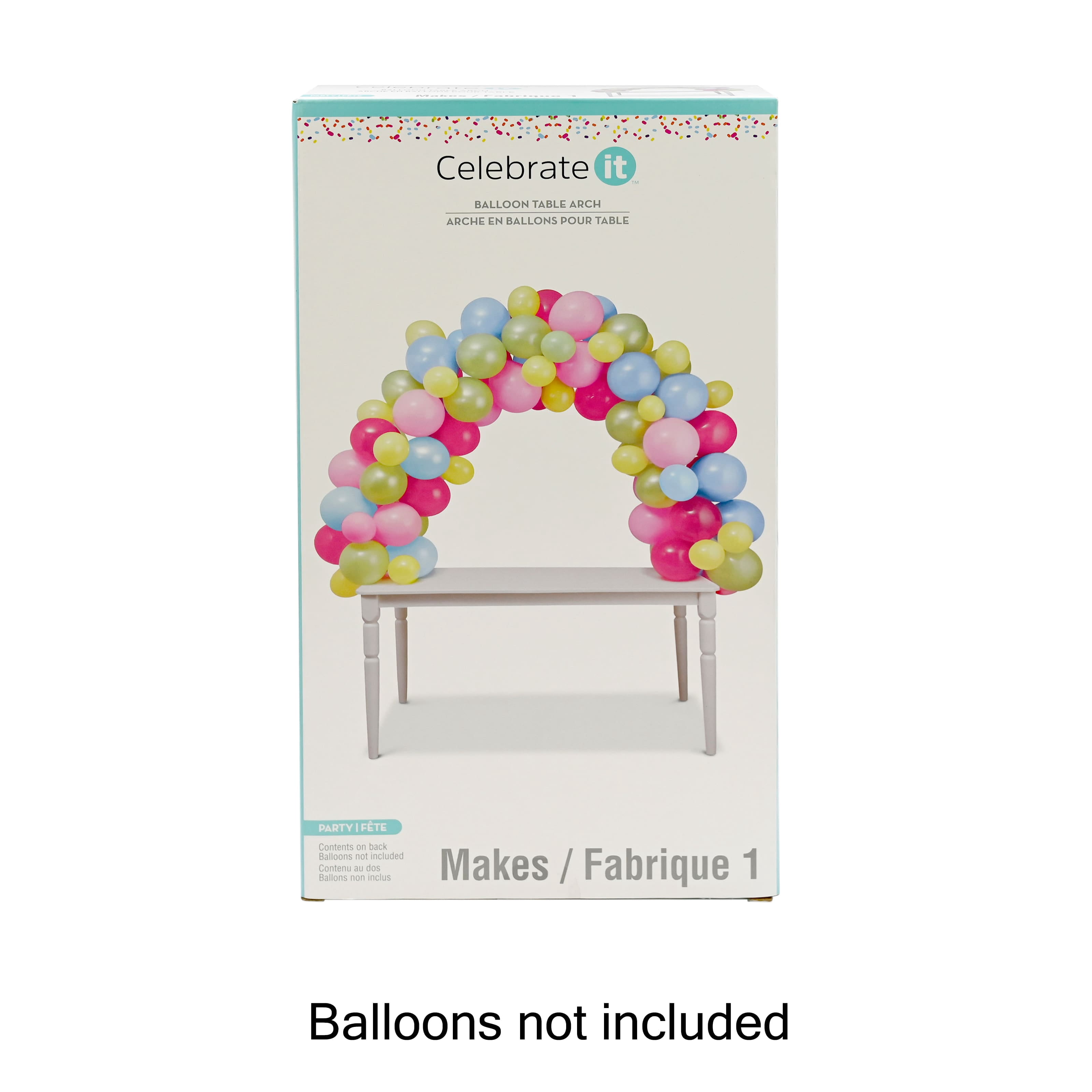 Celebrate It Balloon Table Arch Kit, Adjustable Party Decor Frame with Clamps and Rings (6 Pack, 4.5 ft to 8.5 ft) orjfk