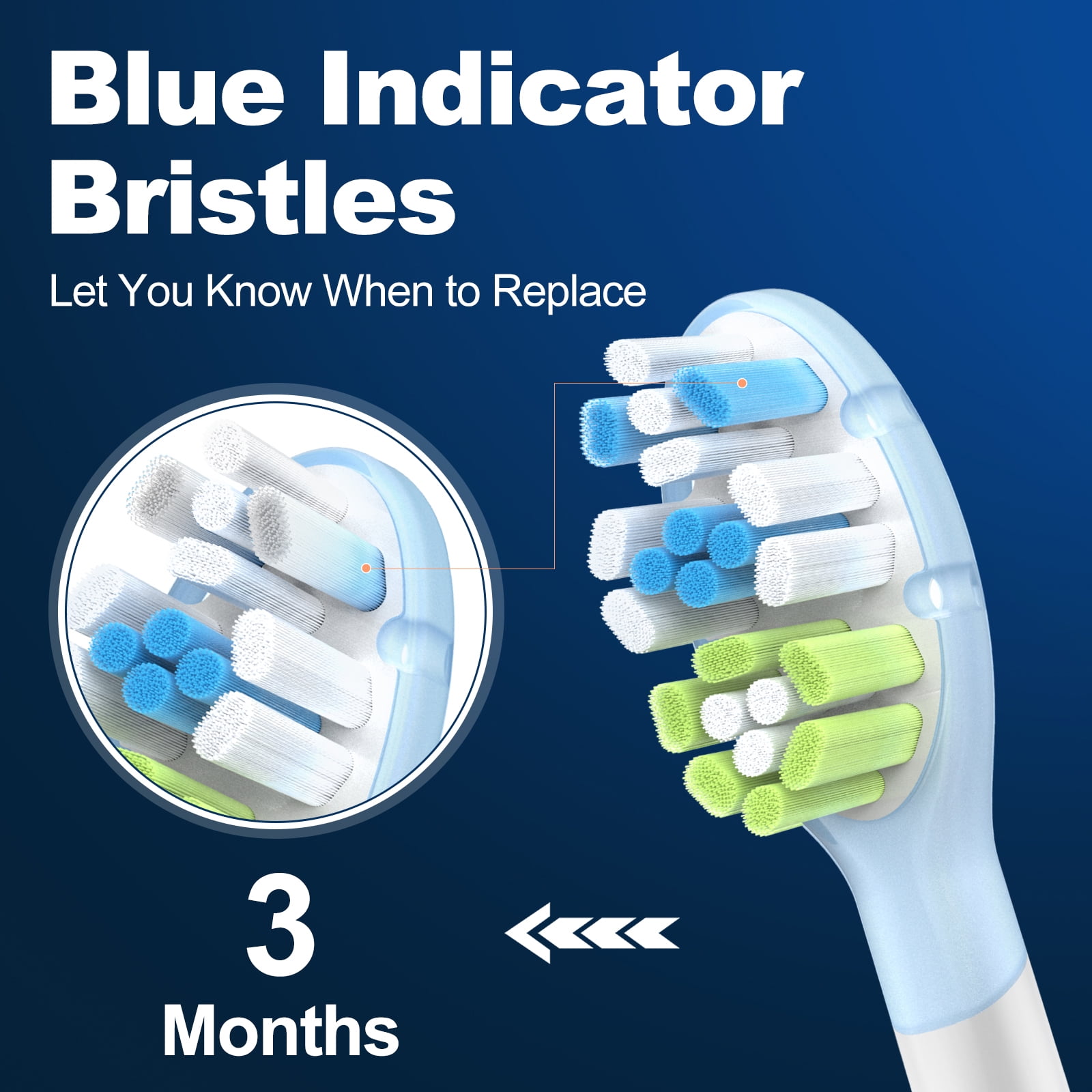 DailyWhite Premium Plaque Control Replacement Toothbrush Heads for Philips Sonicare Electric Toothbrush (White, 8 Pack) leot7