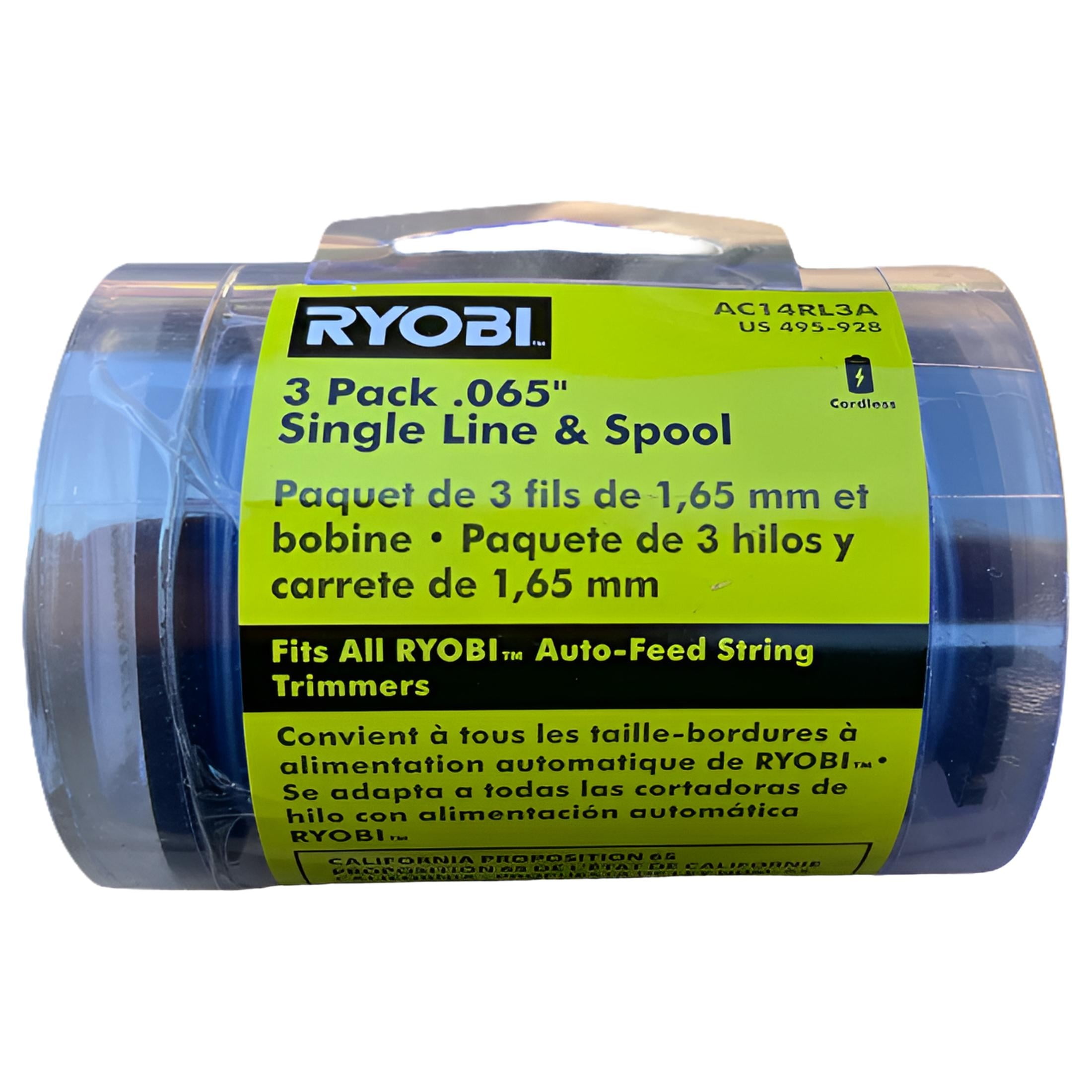 Ryobi 0.065 in x 18 in Pre-Cut String Trimmer Line (3 Pack) dhkck