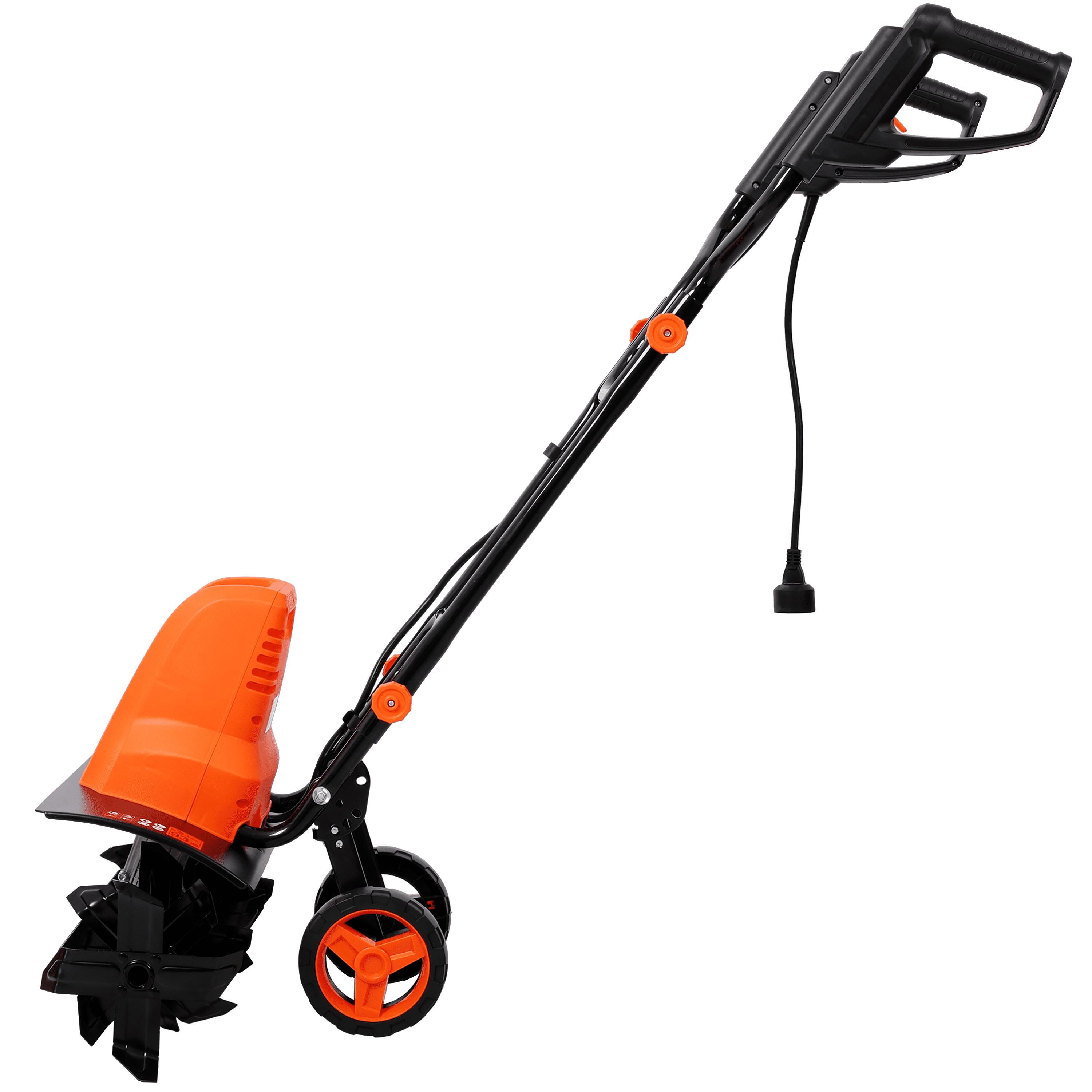 PuppyCheer Electric Garden Tiller, 13.5 Amp Corded Cultivator with 24 Steel Tines, Adjustable Wheels (Black, 18 in Width) bvdvg