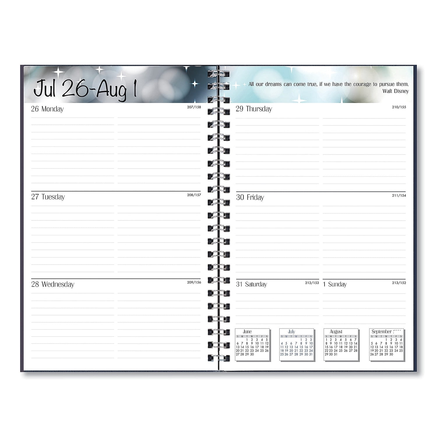 House of Doolittle Academic Weekly and Monthly Appointment Planner (Black, 8 in x 5 in) dr1sc