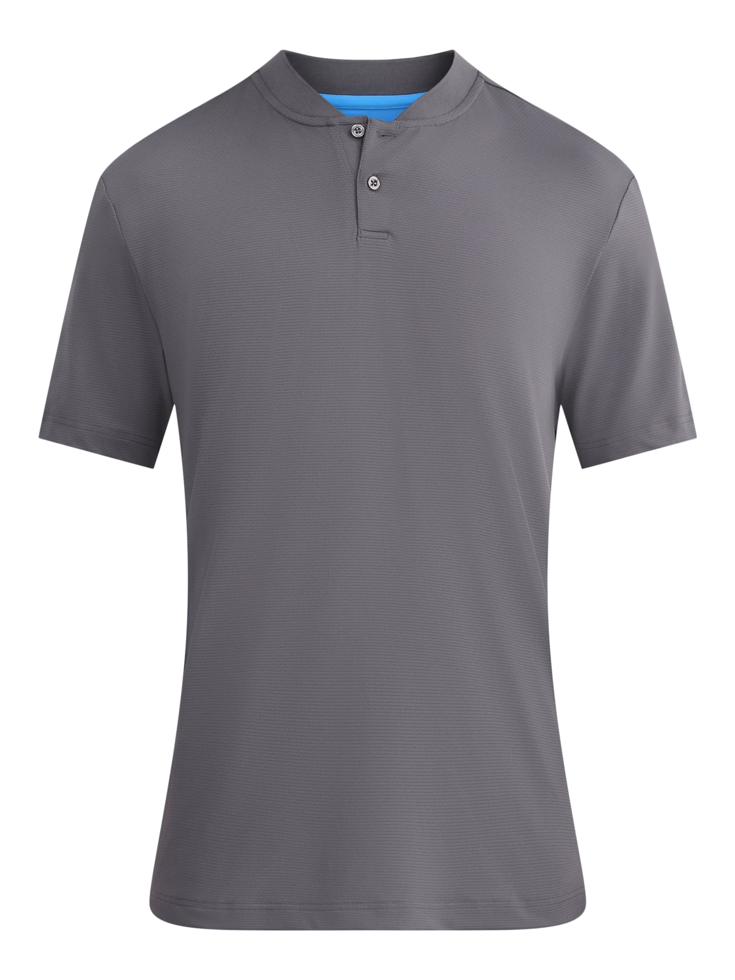 Birdie Bound Men's Henley Golf Shirt Moisture-Wicking Performance Top (Grey, XS) dqjsn