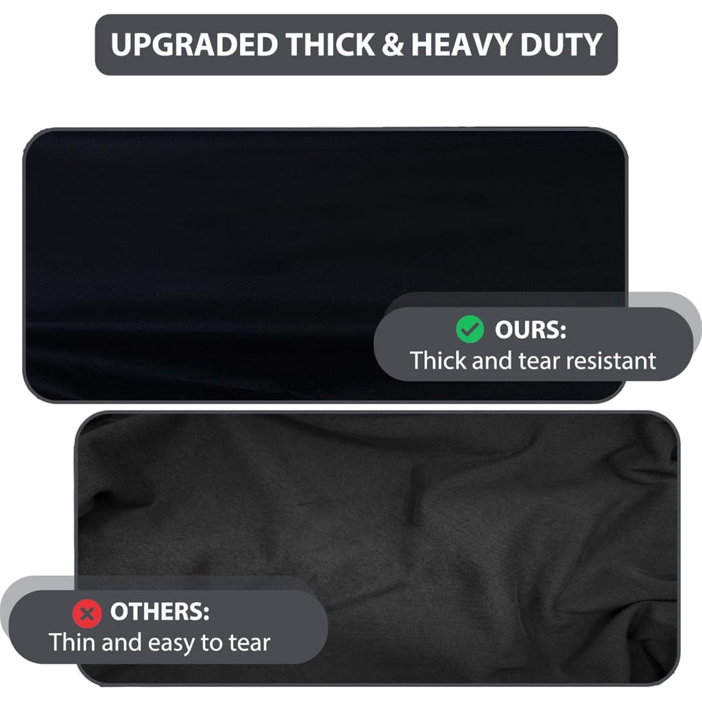 KRYTJACZ Heavy Duty BBQ Grill Cover for Built-in Gas and Charcoal Grills (Black, 42 in) 53yxv