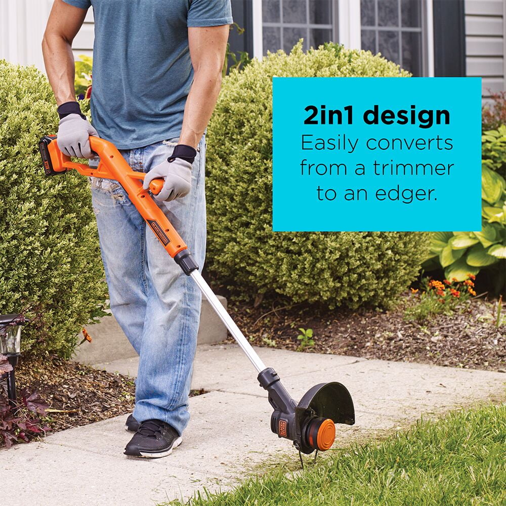 BLACK+DECKER Cordless String Trimmer and Leaf Blower Combo Kit (Black, 20V System) zlbnc