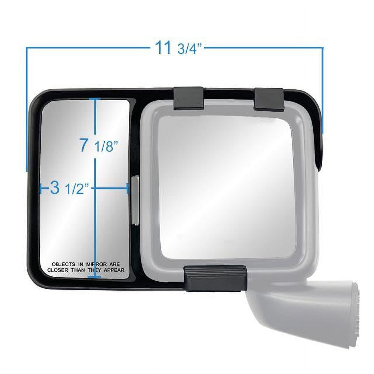 K-Source Snap & Zap Custom Fit Towing Mirror Pair for Jeep Wrangler and Gladiator (Black, 2-Piece Set) okvnr