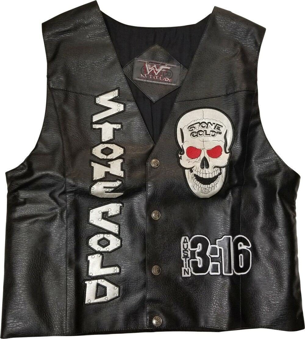 WWE Stone Cold Steve Austin 3:16 Skull Vest (Black, Youth Large) o6927