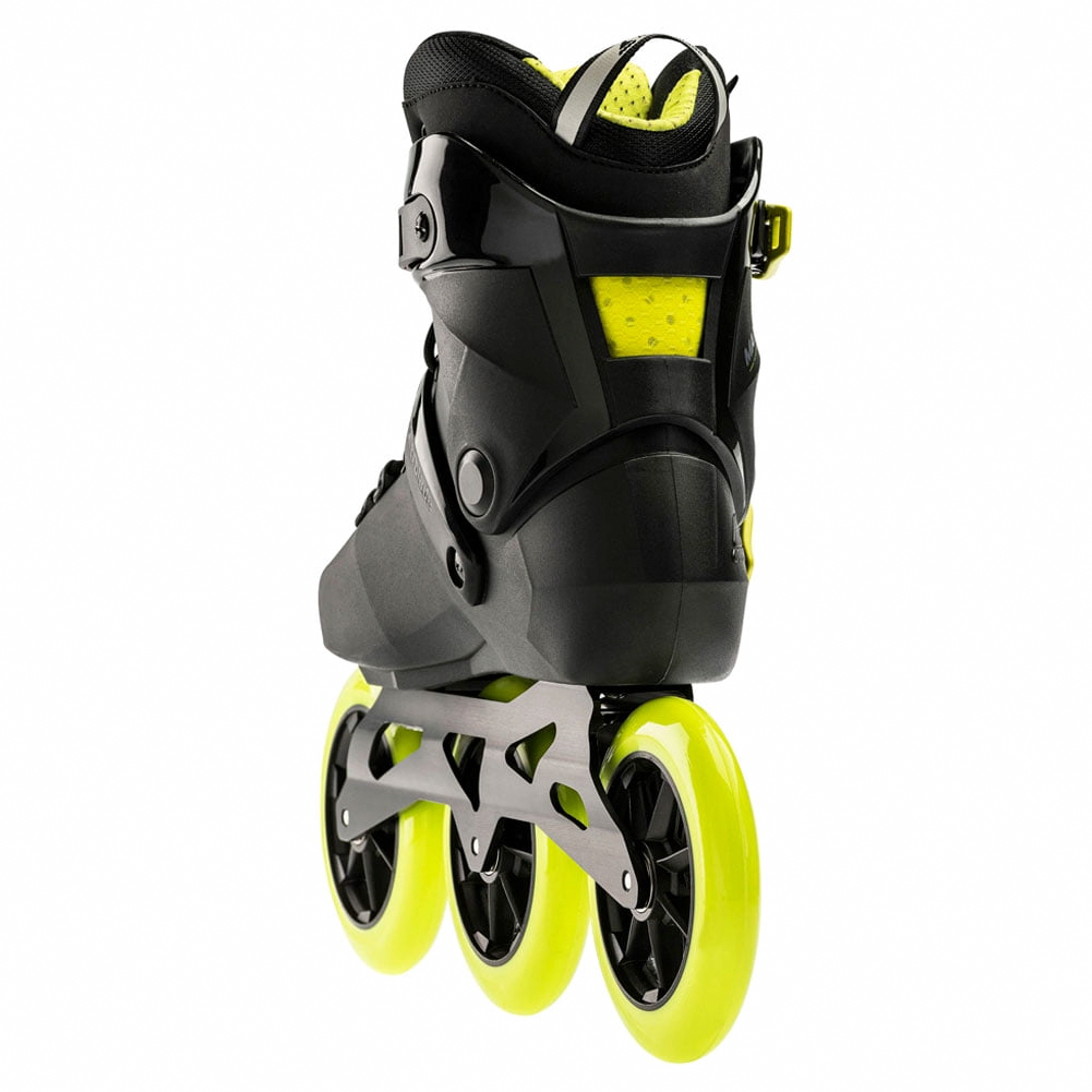 Rollerblade Maxxum 125 Inline Skates for Men, High-Performance Urban Speed Skates (Black/Lime, Size 10) 9zsyh