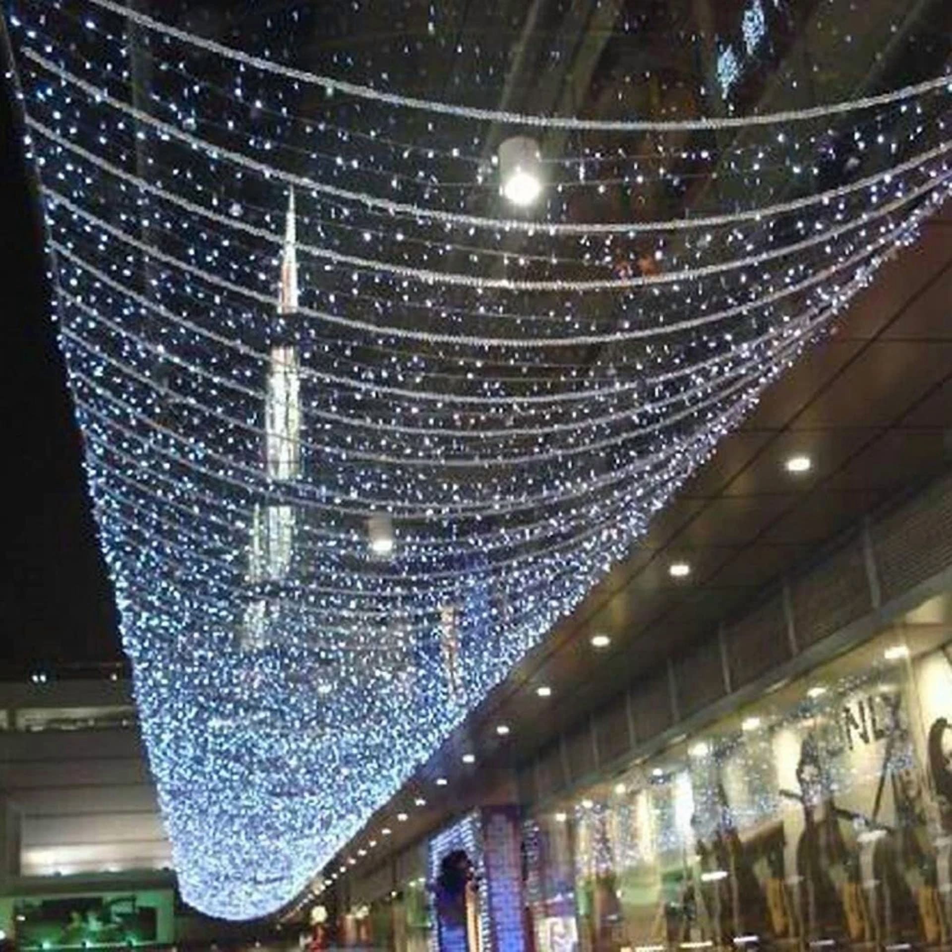VAULT LED Curtain Fairy Lights USB String Light with Remote for Holiday Wedding Party Decor (Warm White, 9.8 ft x 9.8 ft) wkyth