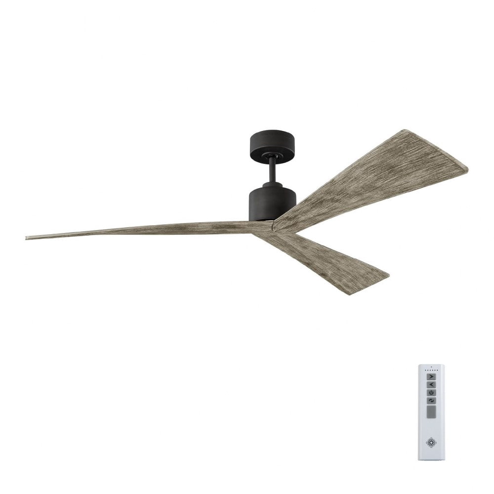 Bailey Street Myrdle Street Modern Ceiling Fan with 3 Blades (Burnished Brass, 60 in) julou