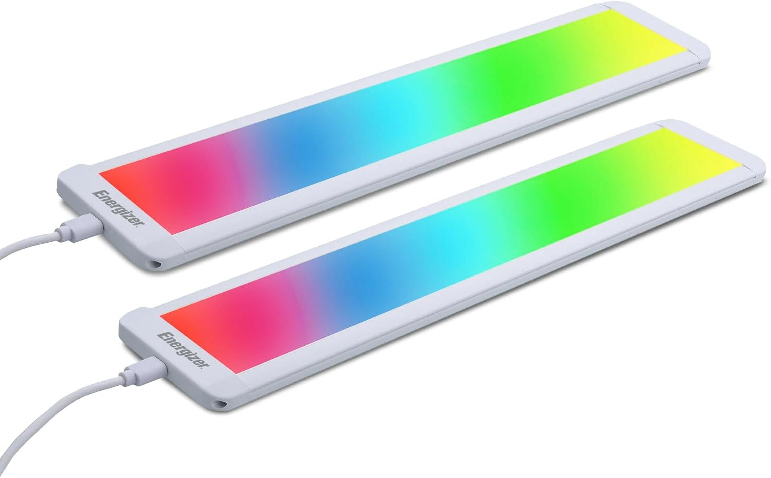 Energizer Smart Under Cabinet LED Light Bars with RGB and Multi-White Lighting (White, 2-Pack, 12 in) jane3