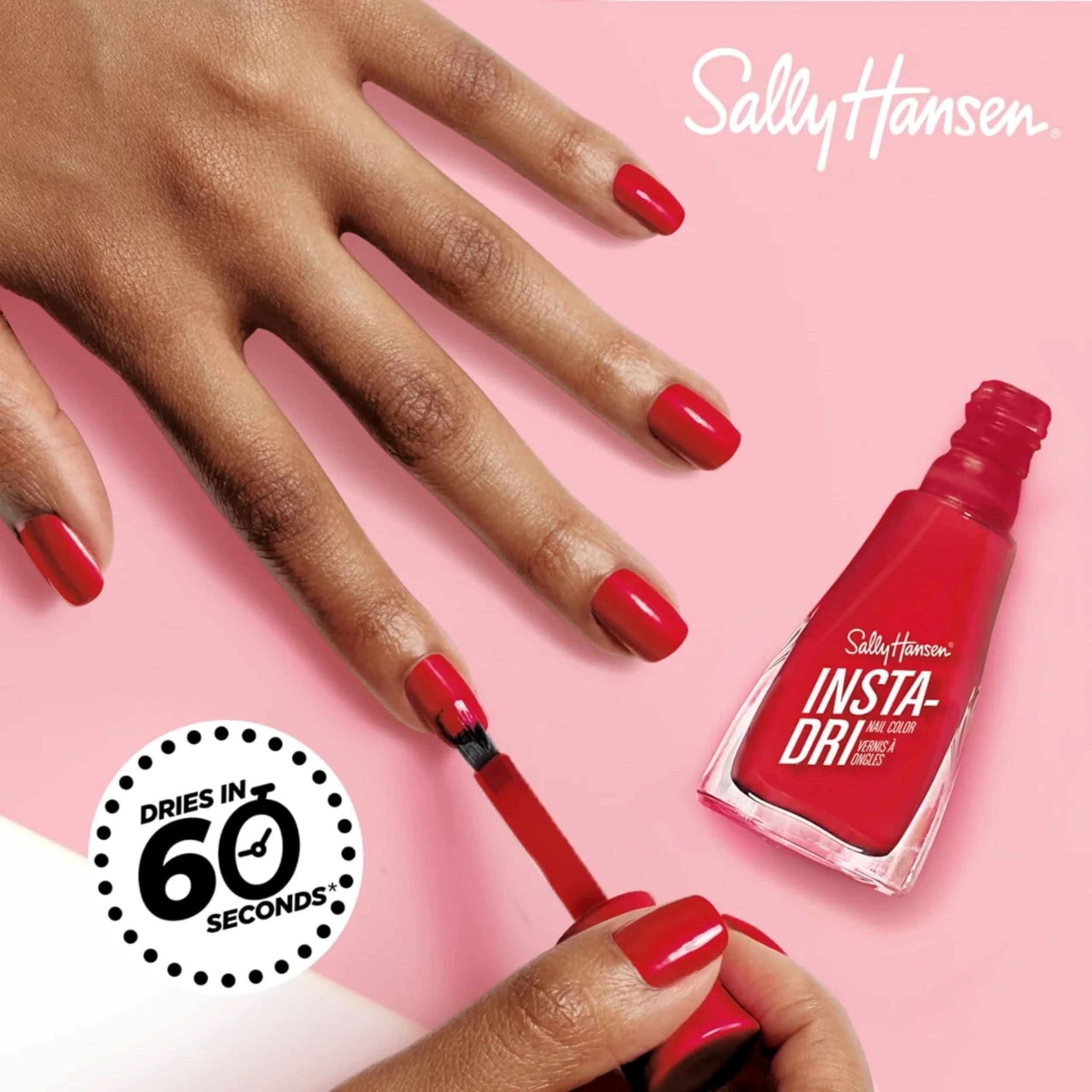 Sally Hansen Insta-Dri Nail Polish, High-Shine Quick-Dry Formula (Asap Apple, 0.31 fl oz) lqw1r