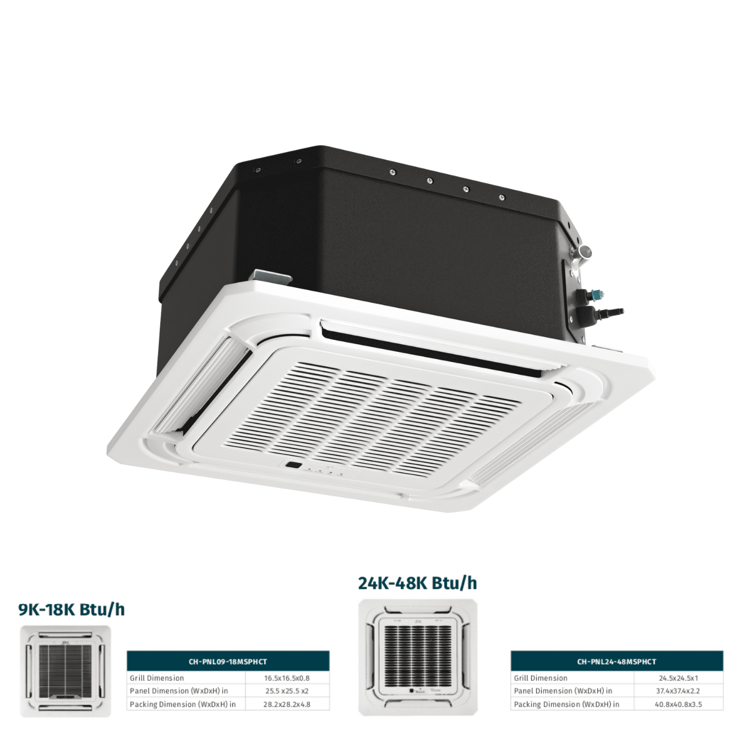 Cooper & Hunter 48000 BTU Dual Zone Mini Split Heat Pump Air Conditioner (White, 3000 Sq Ft) moqku