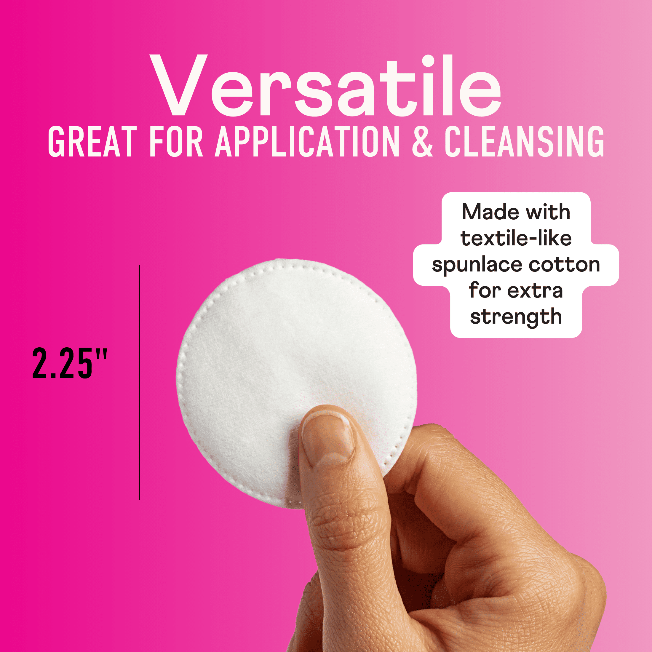 Swisspers Premium Cotton Rounds, Dual-Sided Hypoallergenic Facial Pads (300 Count) dc36x