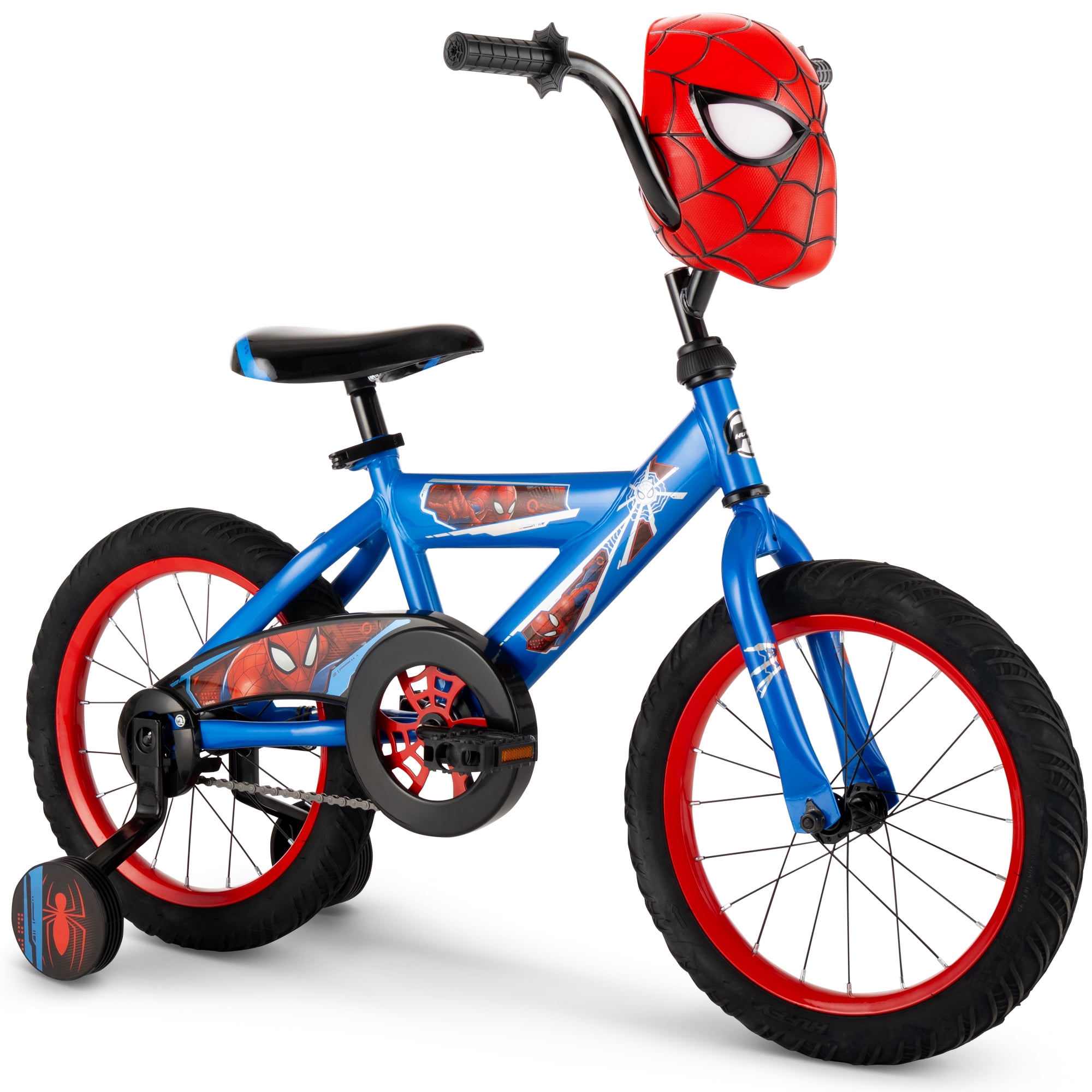 Huffy Marvel Spider-Man Kids Bike with Training Wheels (Blue, 16 in) zdzmc