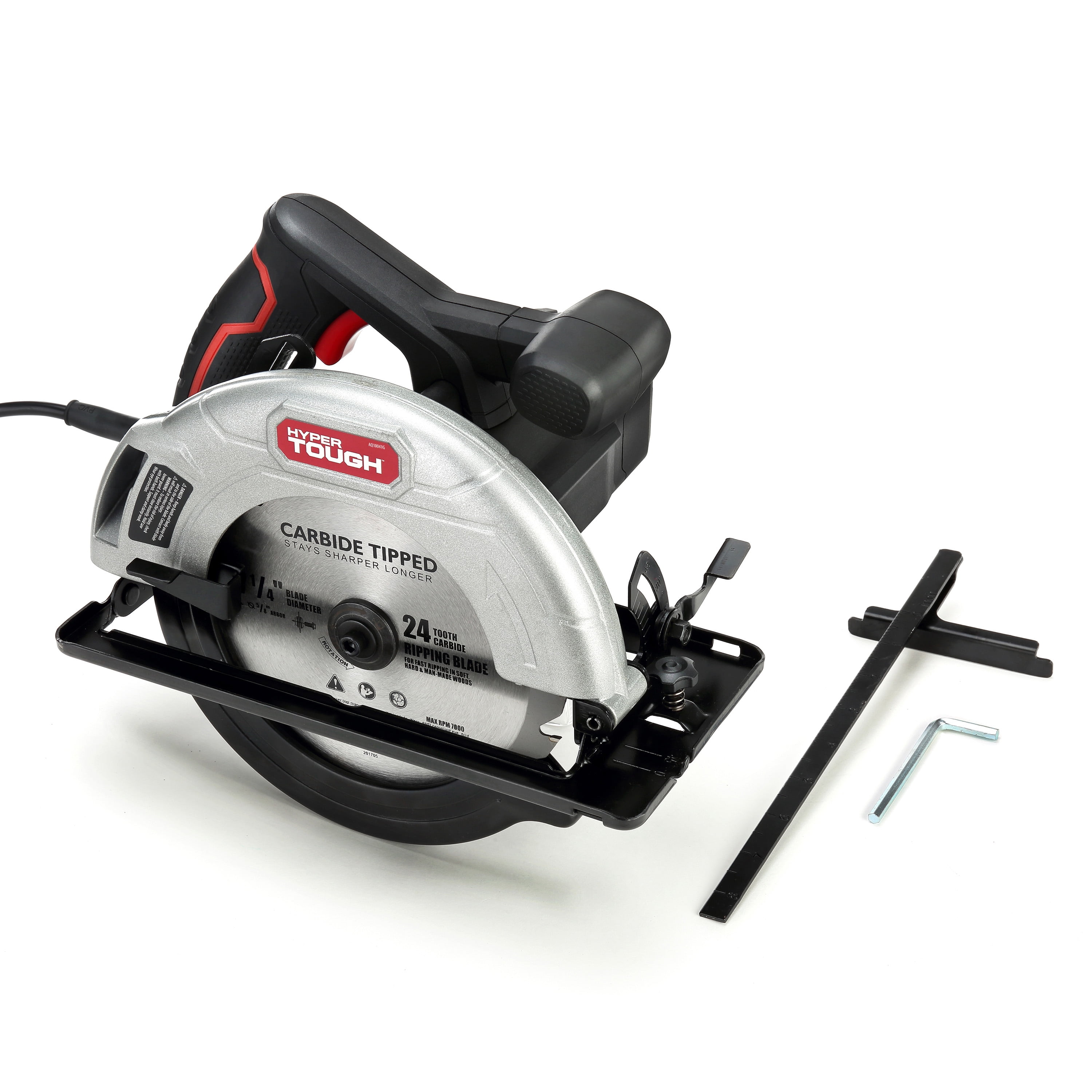 Hyper Tough 12 Amp Corded Circular Saw with Steel Shoe and Adjustable Bevel (7.25 in) fee8g