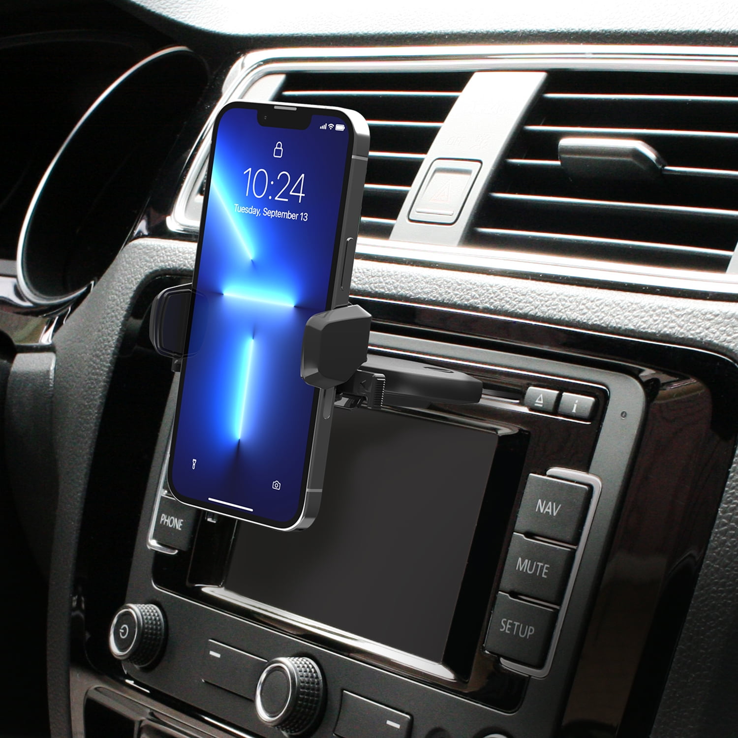 iOttie Easy One Touch Mini CD Slot Phone Mount (Black, 1 Unit) t63i5
