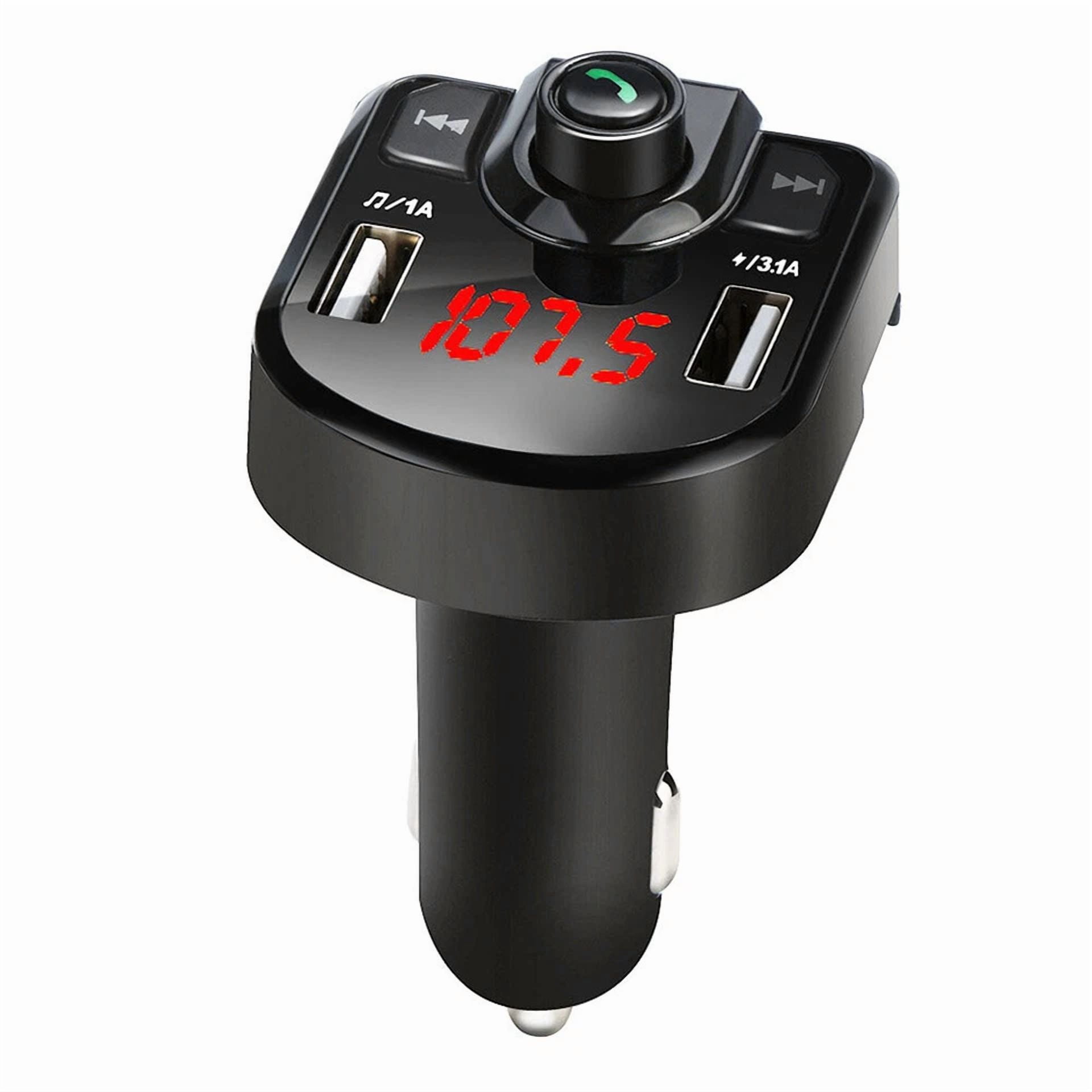 Rhea Car FM Transmitter Bluetooth Hands-Free Receiver Stereo Music Player (Universal) cv3gn