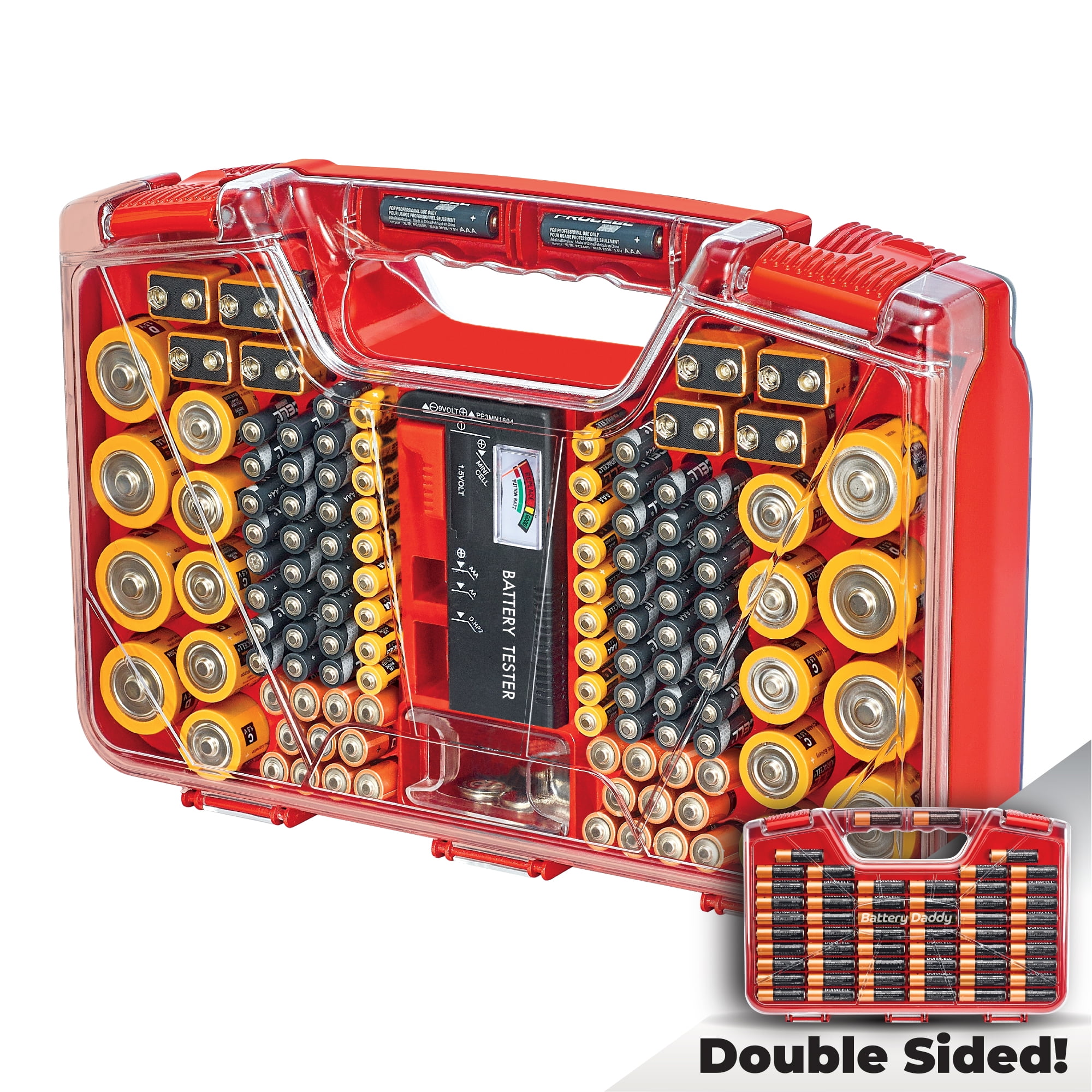 Battery Daddy Battery Storage Organizer Case with Tester (Holds 180 Batteries, Compact) 4wn70 - Image 5