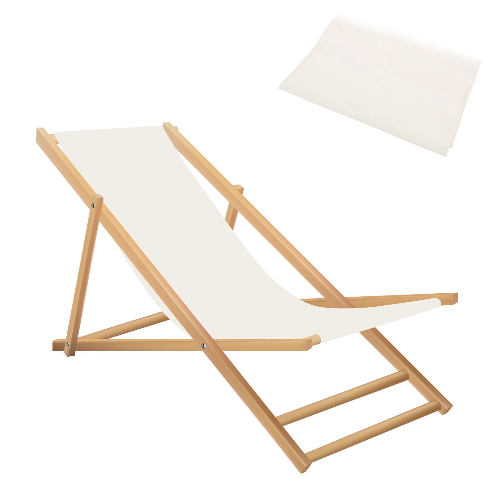 FYJUCPA Sling Chair Replacement Fabric, Heavy-Duty Outdoor Patio Canvas for Lounge and Beach Chairs (Beige, 45.3 x 16.9 in) ua5ym - Image 10