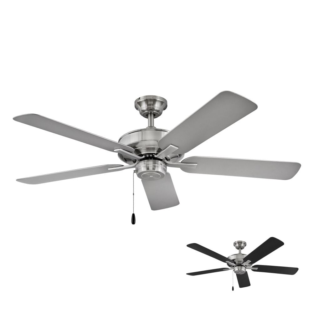 Hinkley Lighting 52 Inch 5 Blade Ceiling Fan (Brushed Nickel, 52 in) 7e82r