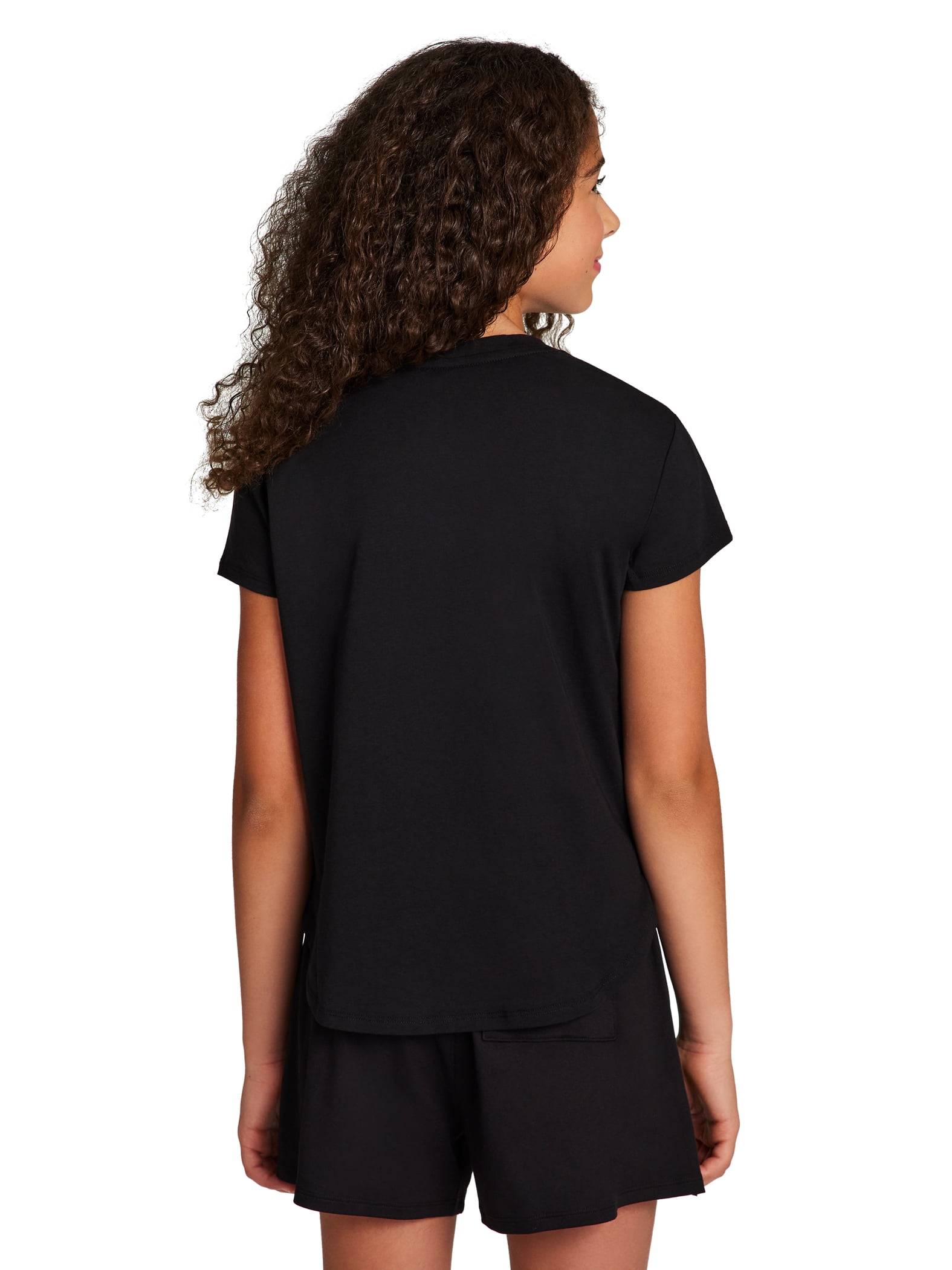 Reebok Girl’s Athletic Identity Short Sleeve T-Shirt (Black, Size S, 2-Pack) ldlvv