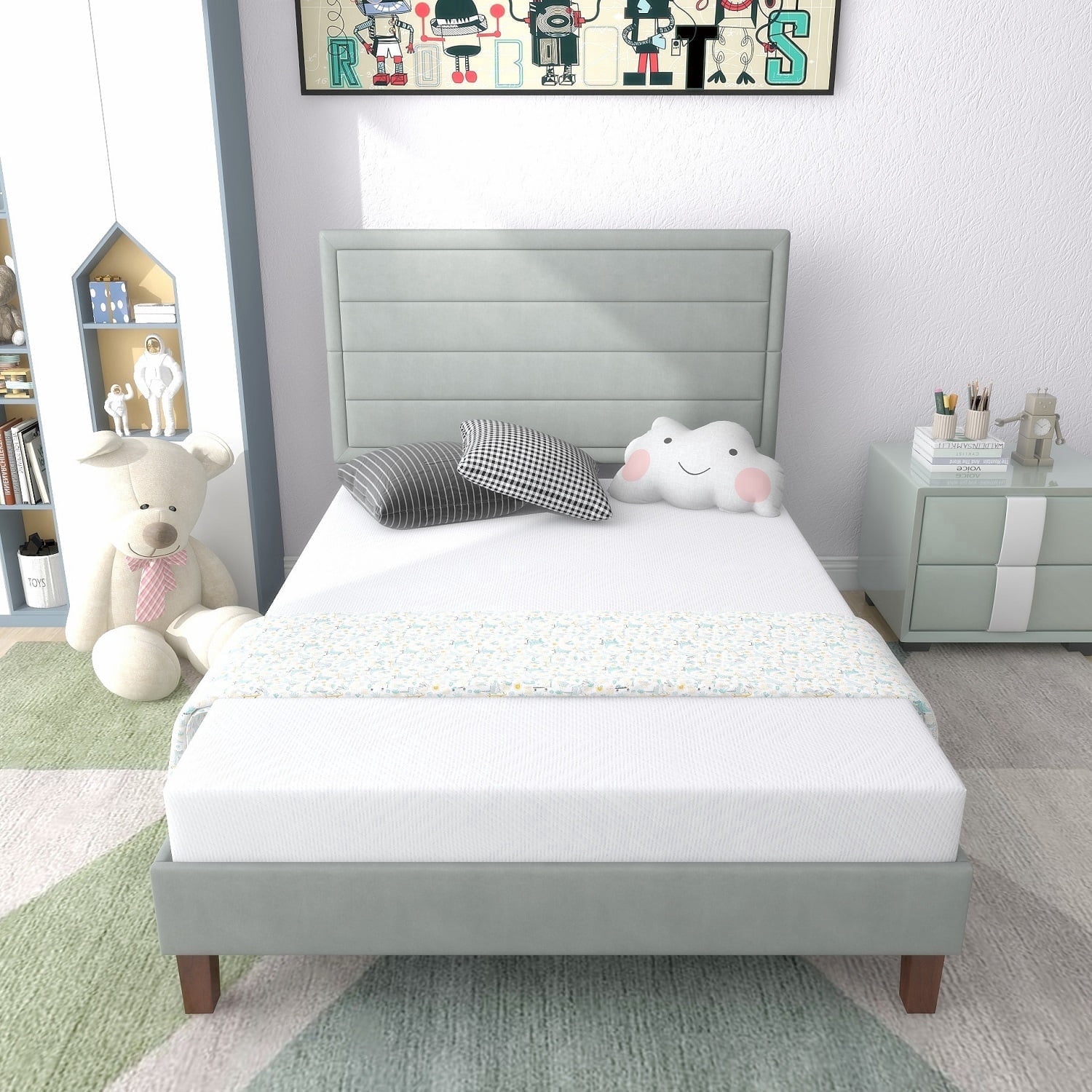 Beddle Full Mattress (6 in Medium Firm Gel Memory Foam, White, 54 in x 75 in) v30b0