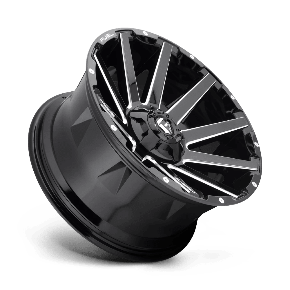 Fuel 1PC D615 Contra Aluminum Wheel Rim (Gloss Black Milled, 20x9 in) hrxgg