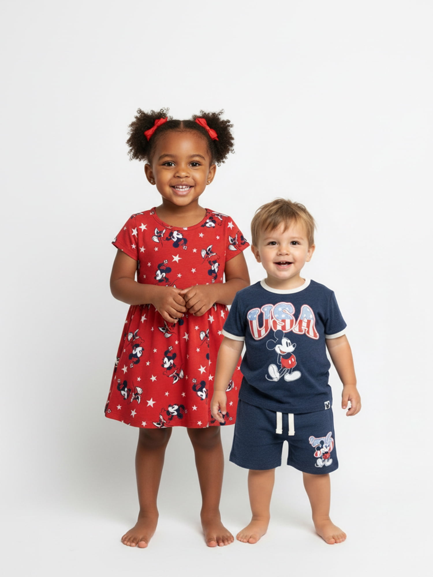Disney Toddler Girls Starry Minnie Mouse Dress Short Sleeve (Red, 5T) u9exi