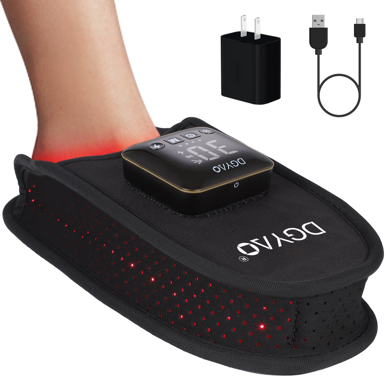 DGYAO Red Light and Infrared Therapy Device for Muscle Relaxation and Pain Relief (Red, 2-Pad Set) jipf4