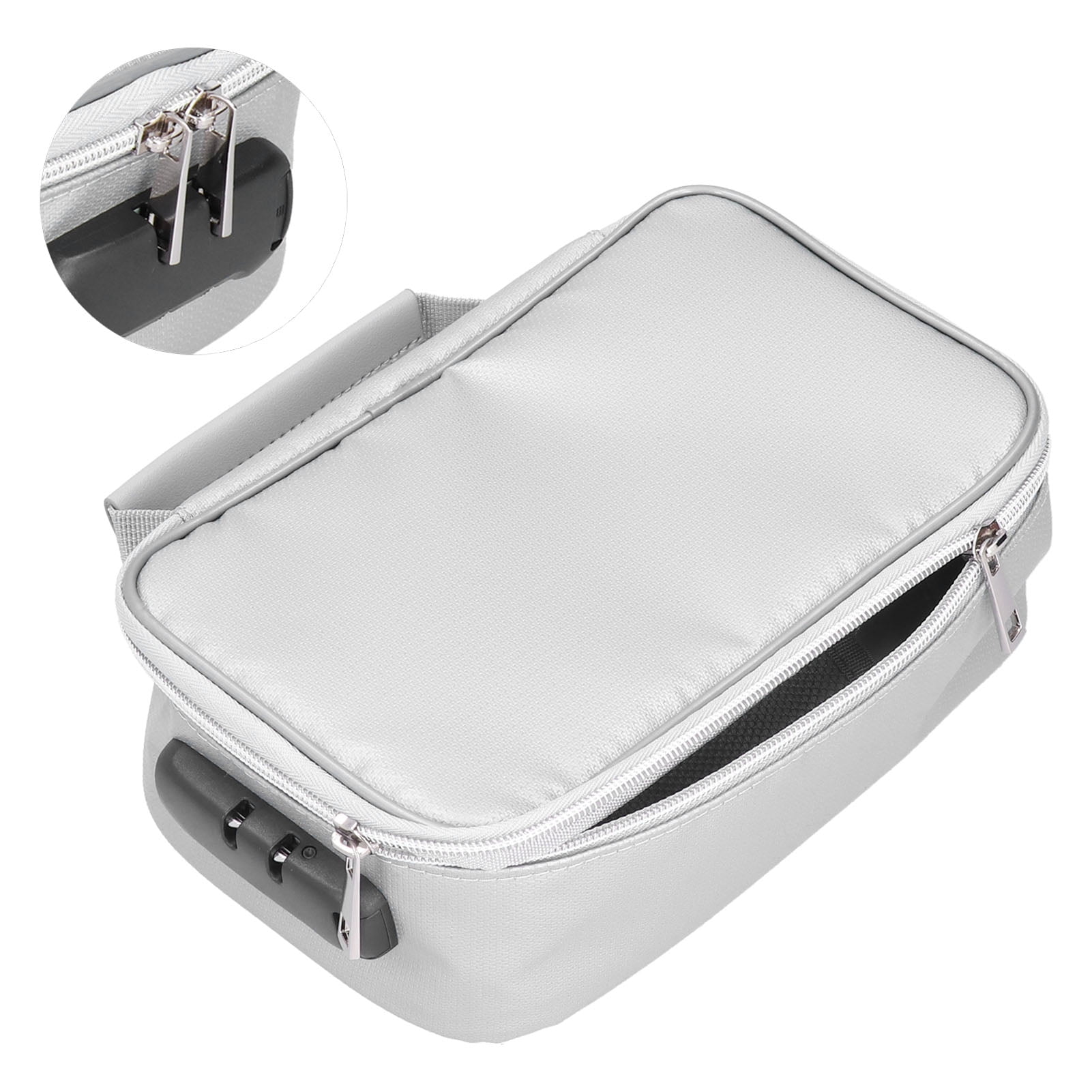 LYUMO Fireproof Document Storage Bag, Waterproof Zippered Security Pouch for Home Office and Travel (Silver, 9.4 x 5.5 x 2.8 in) l1l9i