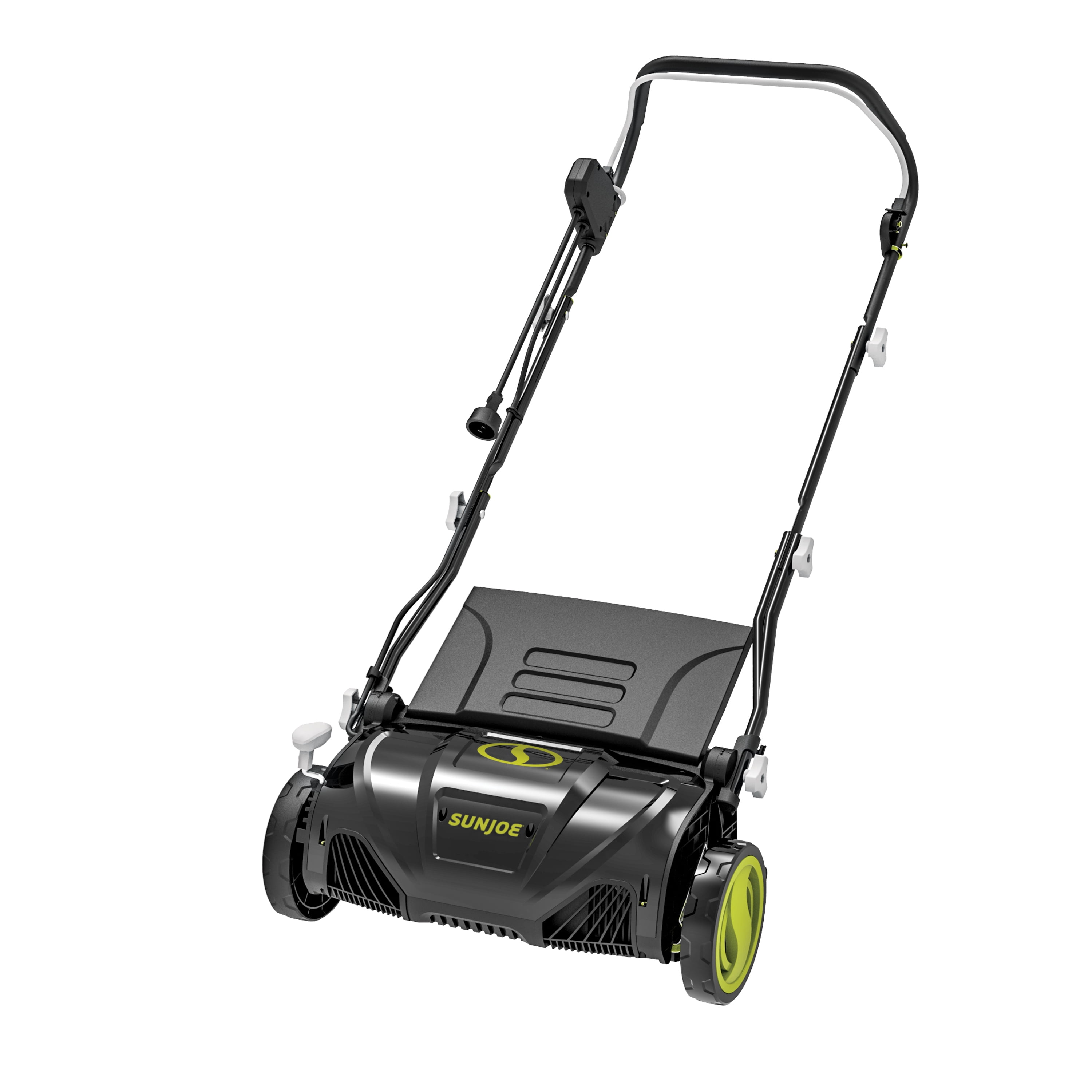 Sun Joe AJ805E Electric Lawn Dethatcher and Scarifier, 13-Amp Motor, 15-Inch Cutting Width (Green) kjv9c