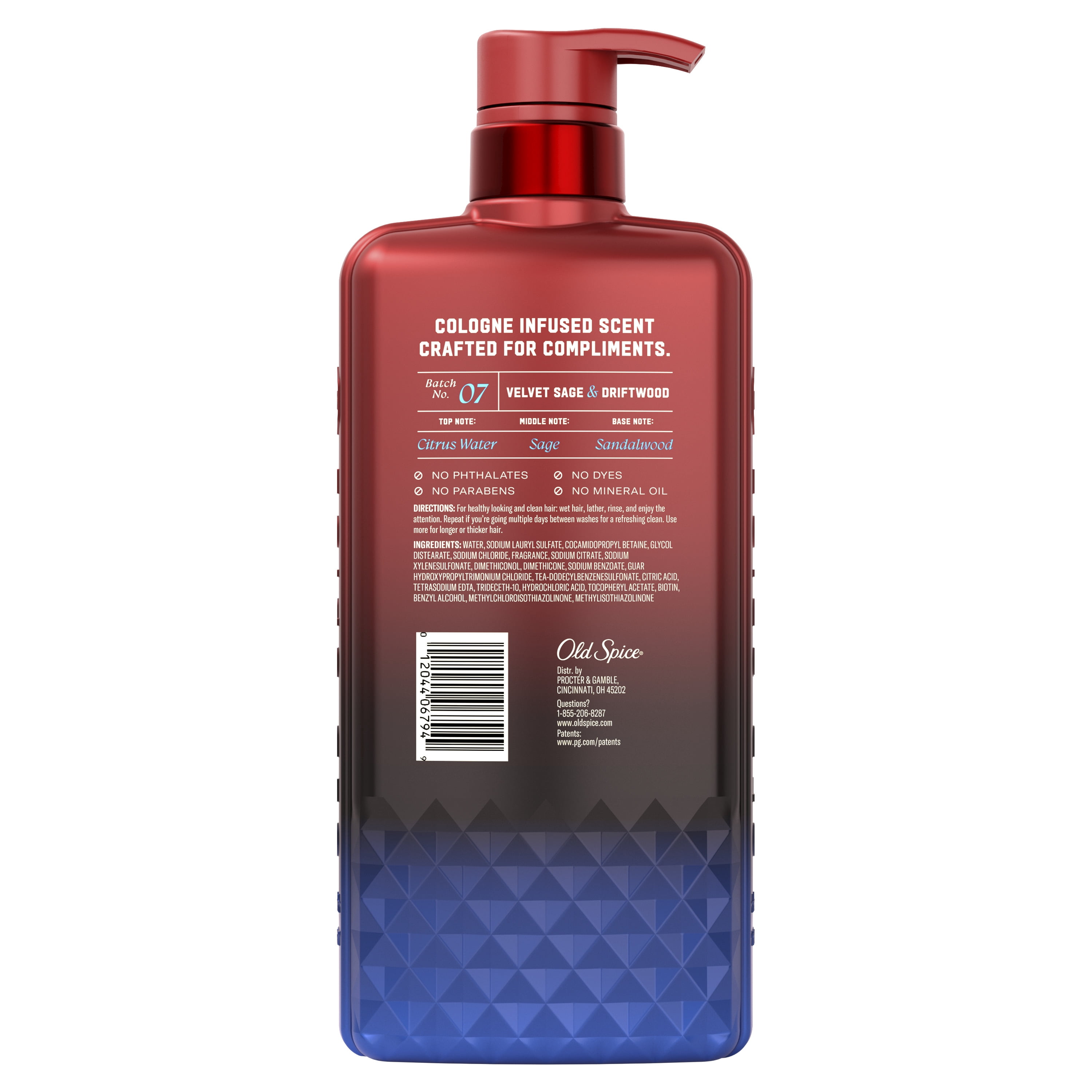 Old Spice The Spice Alchemist Shampoo, Cologne-Infused Velvet Sage & Driftwood, Moisturizing Hair Care (21.9 fl oz) o48vi