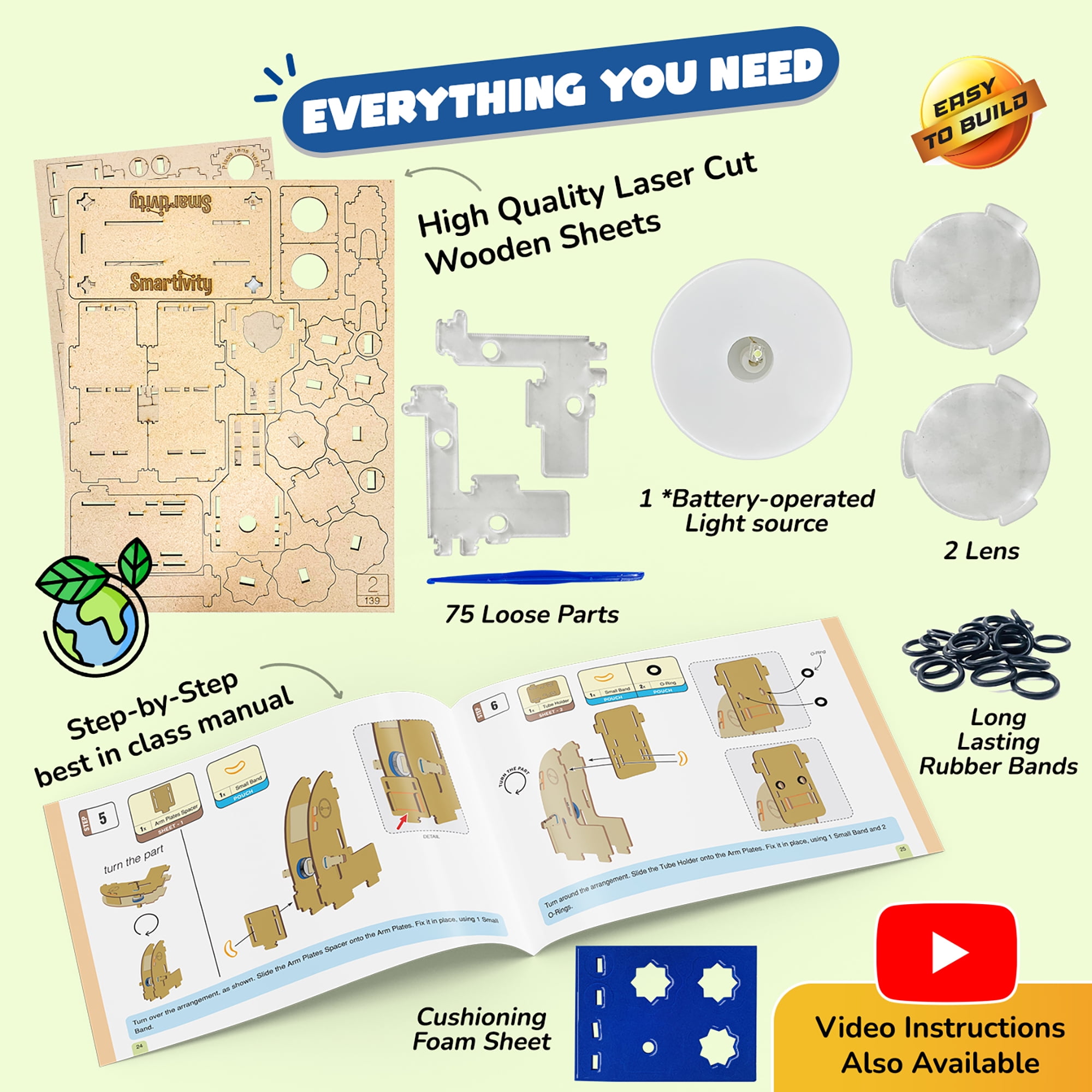 Smartivity Microscope DIY STEAM Educational Science Kit (100x Zoom) cshq2