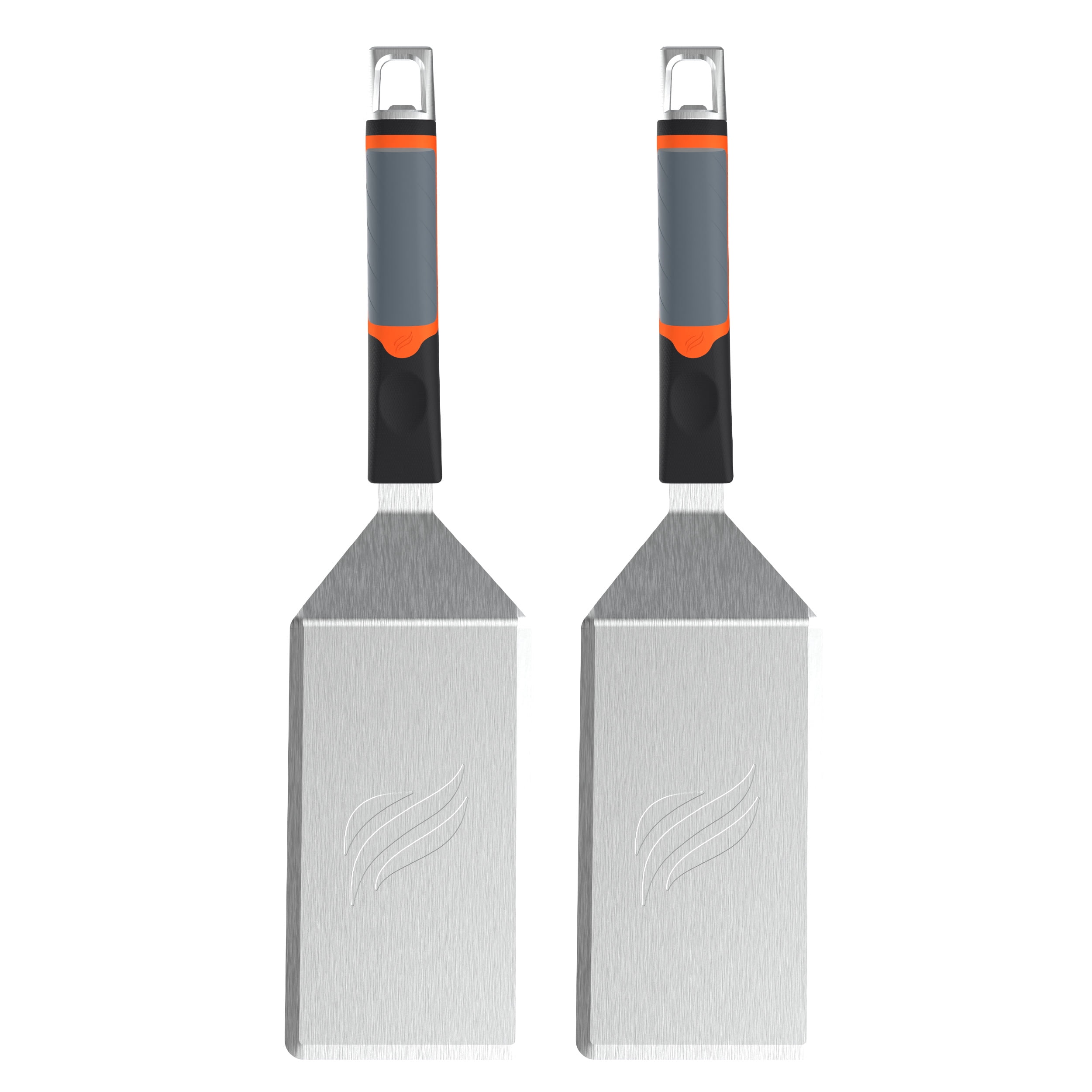 Blackstone Signature Series Stainless Steel Griddle Spatula Set (Black, 2-Pack) 4dyhl