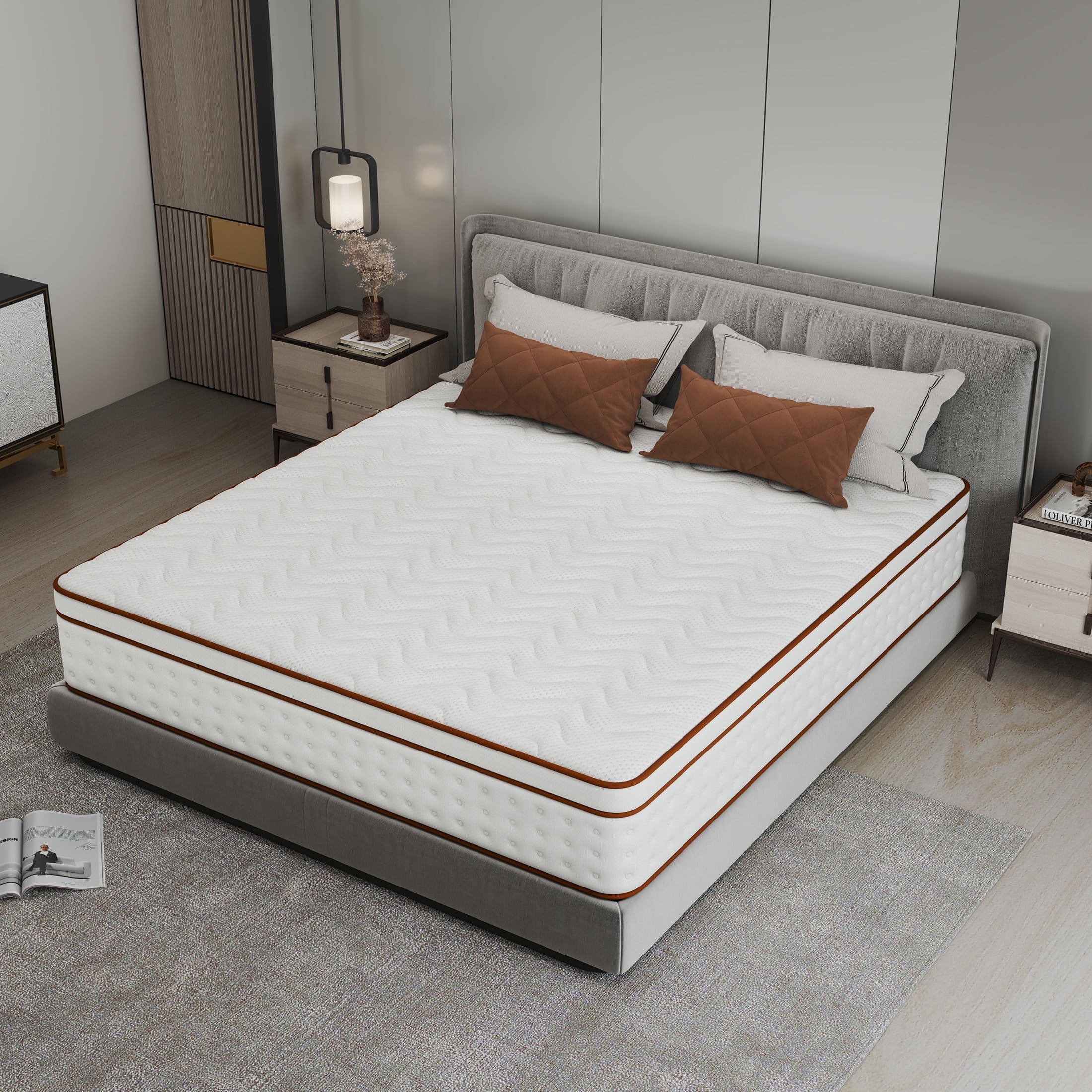 OnBeam 10 in Queen Memory Foam Mattress (Medium-Firm, Motion Isolation, Breathable) 3kxlr