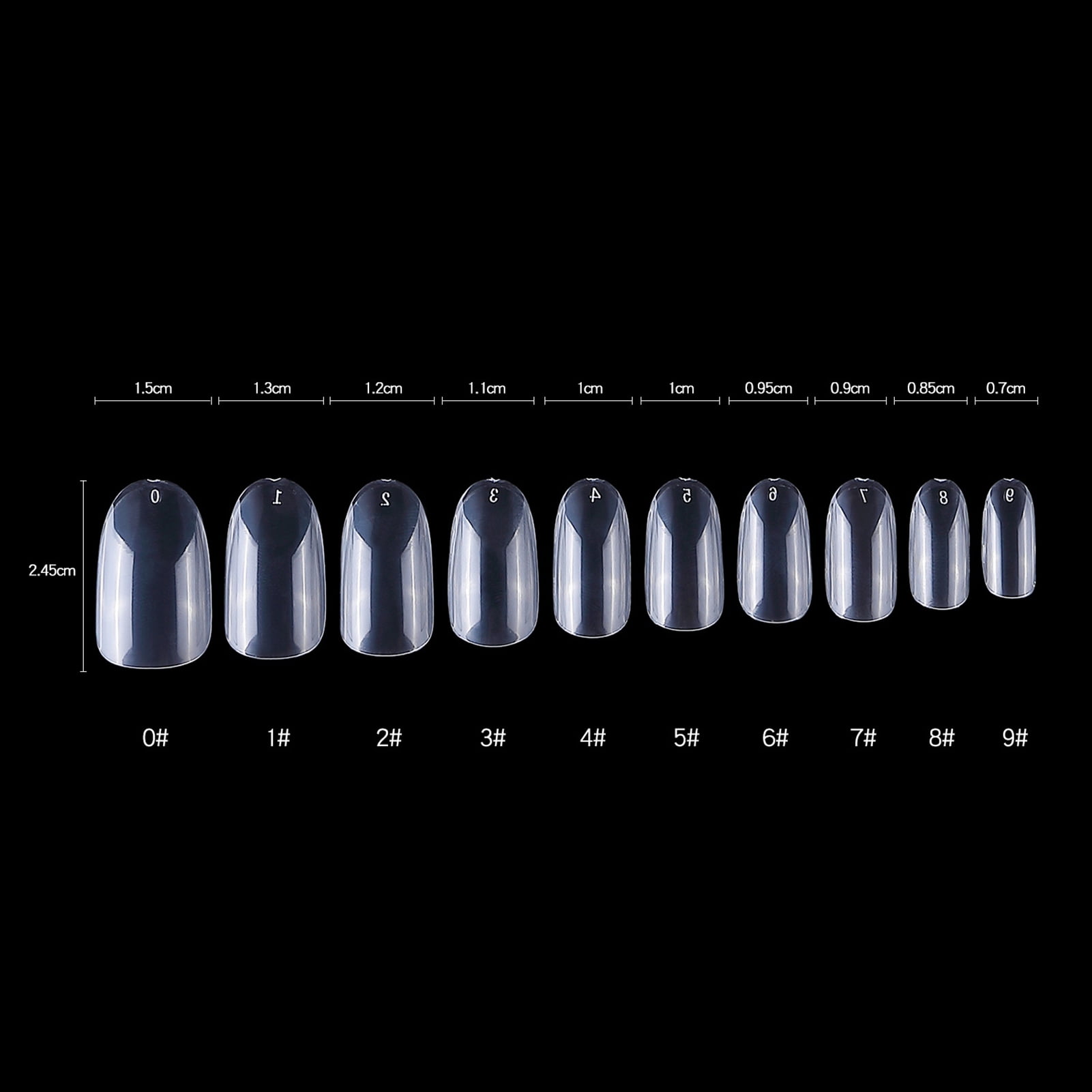 Visland Coffin Nails Natural Ballerina False Nail Tips (Long, 500pcs) 0ryx5