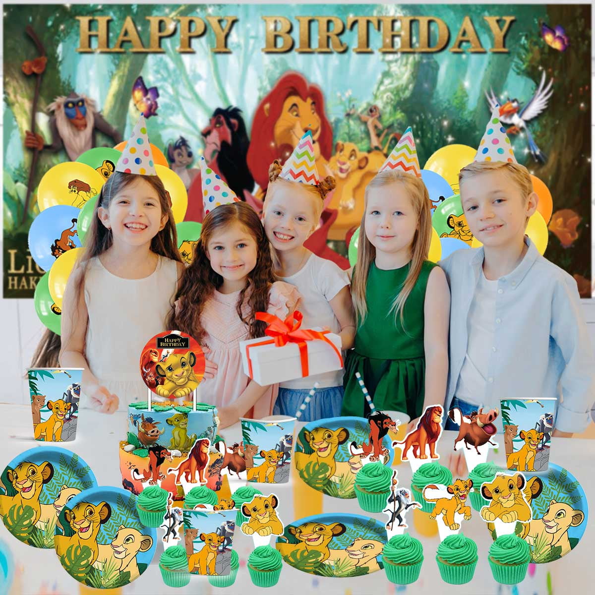 Yangxianf Lion King Cake Topper Set for Birthday Party Decorations (13 Piece Kit) 8ddvj