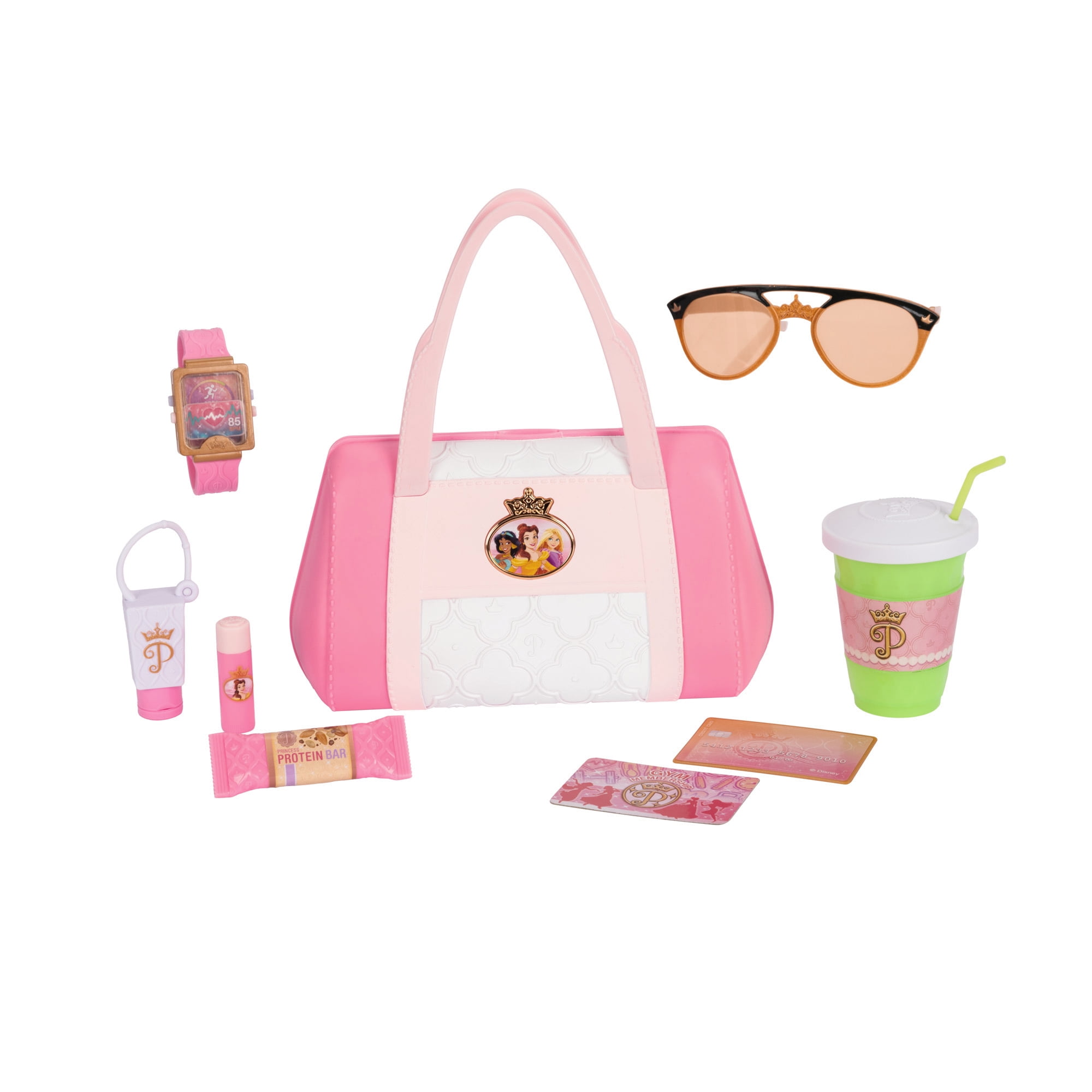 Disney Princess Style Collection On-The-Go Mom Play Set (Pink, 10 Piece Set) s0tbu