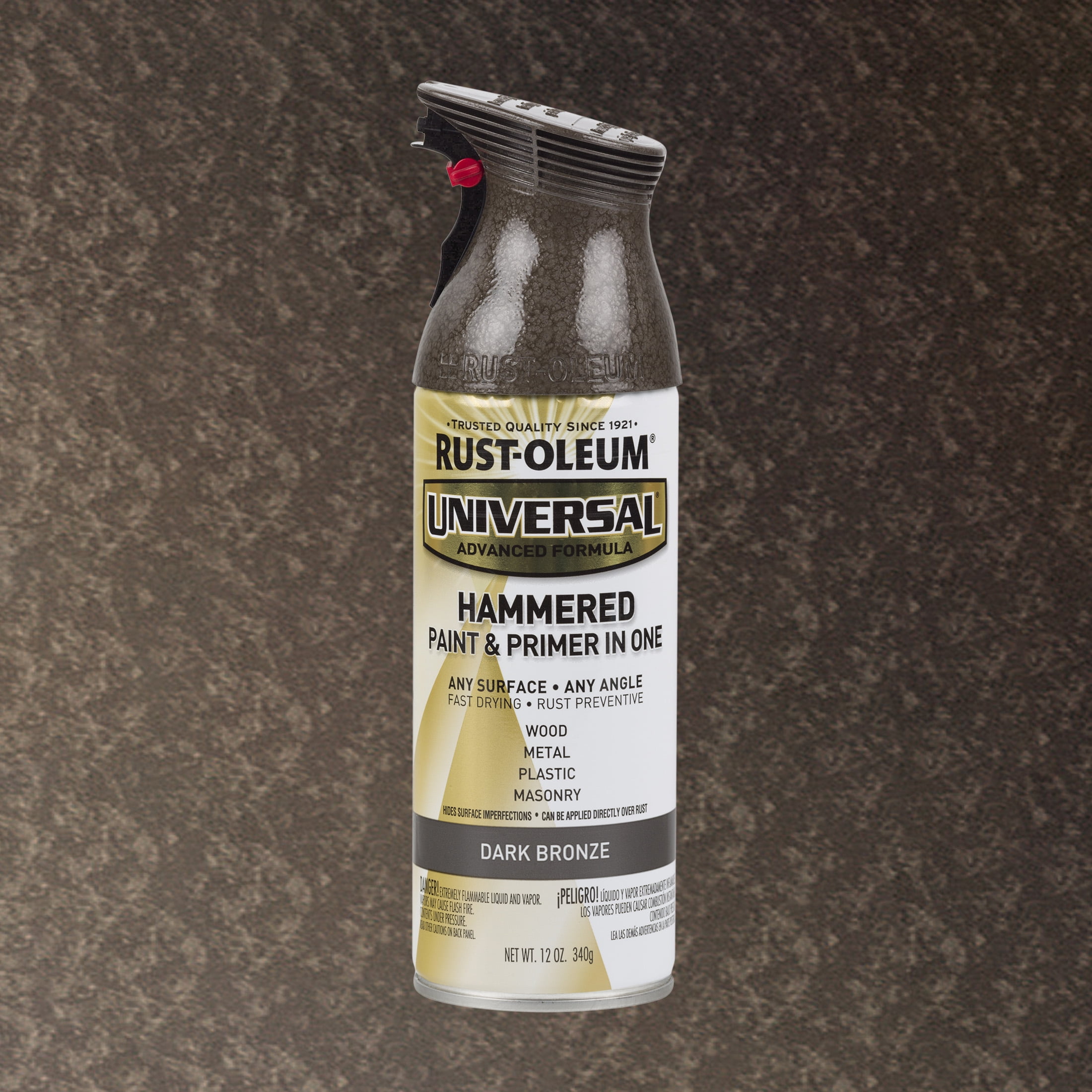 Rust-Oleum Universal Hammered Spray Paint and Primer (Dark Bronze, 12 oz) v574q