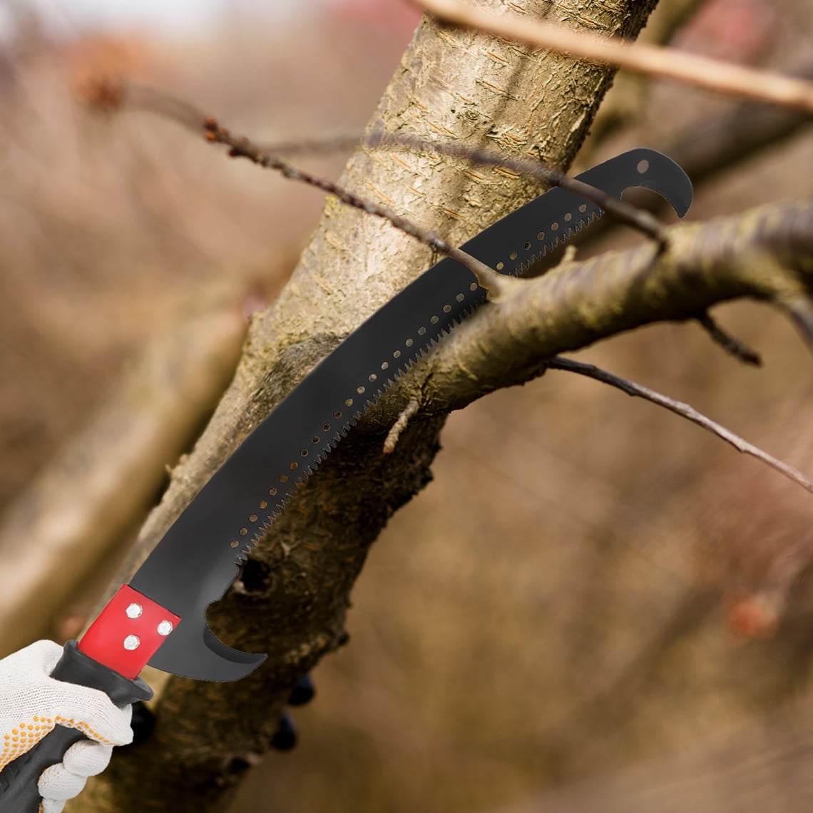 ARCTICSCORPION Pole Saw for Tree Trimming, Manual Branch Pruner with 9 Fiberglass Handles (Yellow, 30 ft) jtizg