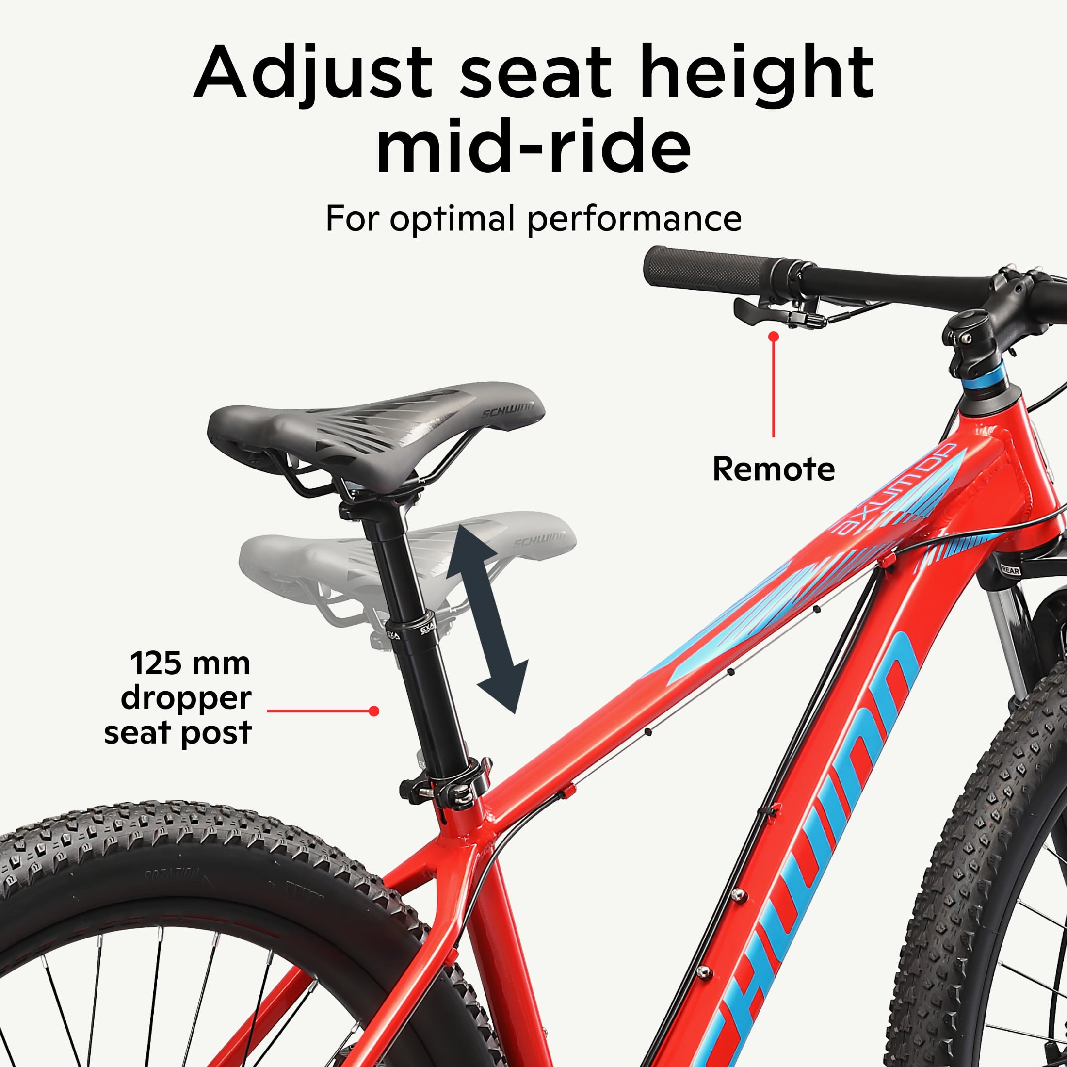 Schwinn Axum DP Mountain Bike, Durable Aluminum Frame, 29 in Wheels, 8 Speeds (Red, 19 in Frame) zgxuw