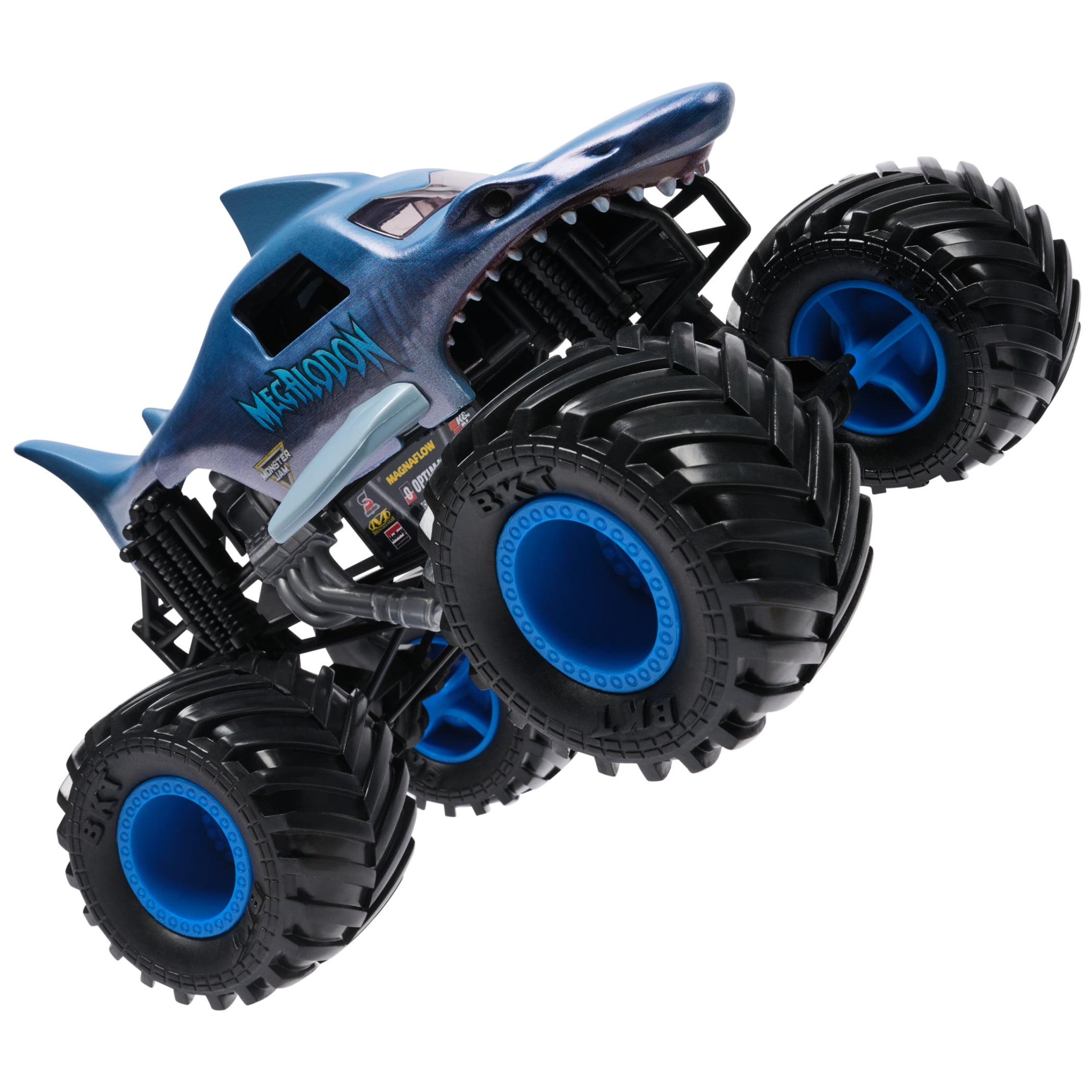 Monster Jam Megalodon Collectible Monster Truck (Blue, 1:24 Scale) arux0
