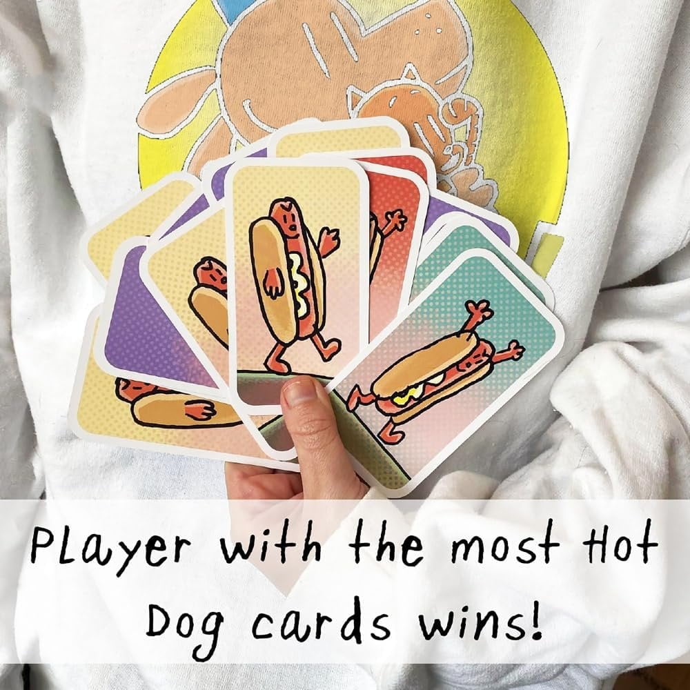 University Games Dog Man Hot Dog Card Game Fast-Paced Family Strategy (1 Tin) dsd0c