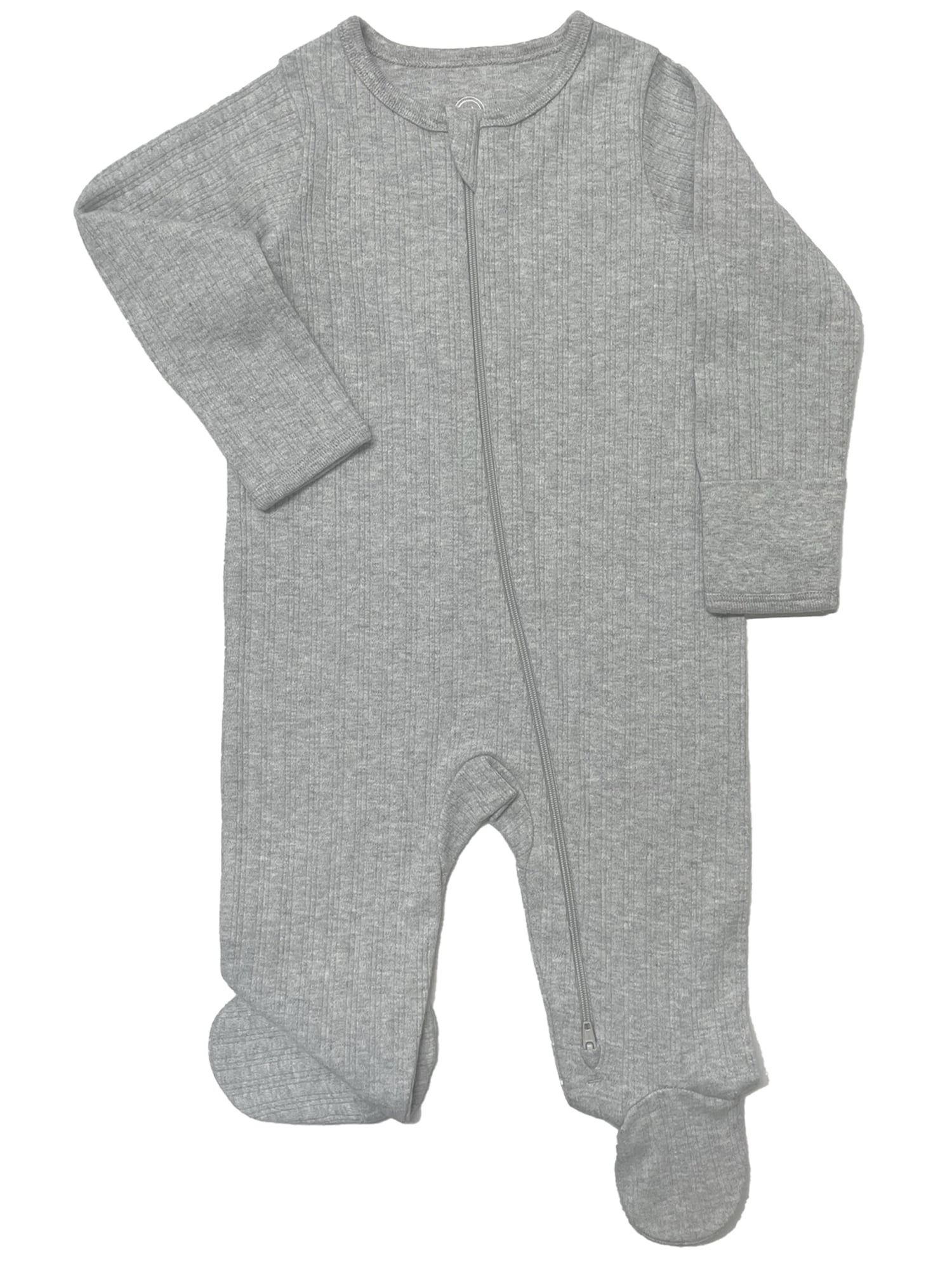 Wonder Nation Baby Unisex Organic Cotton Zip Front Footed Sleep N Play Pajamas (Black, 2-Pack, Preemie-6/9 Months) 445be