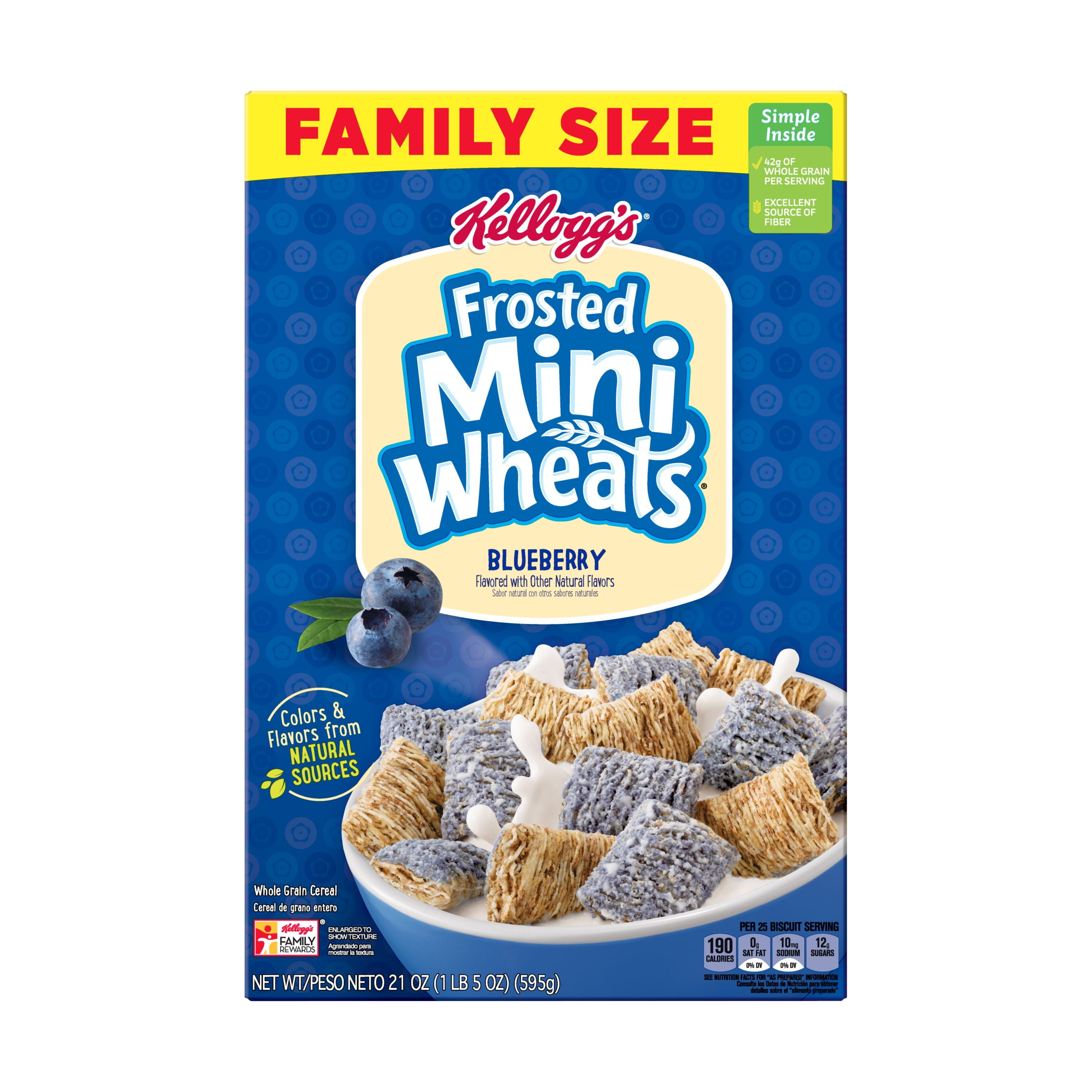 Kellogg's Frosted Mini-Wheats Breakfast Cereal, Blueberry Flavor (21 oz) mhfxt