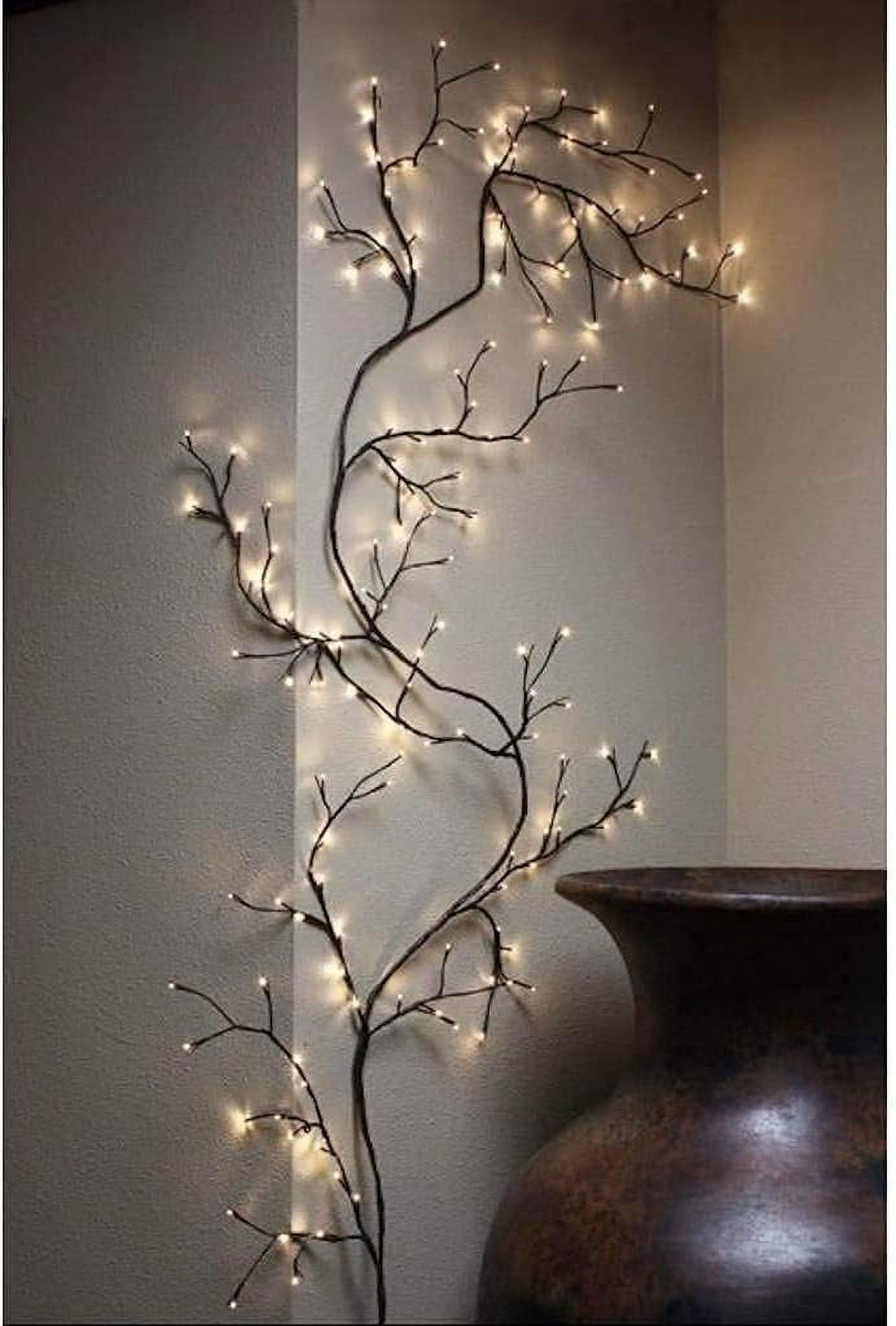 YSPUKY Enchanted Willow Vine Lights, Flexible LED Branch Wall Decor for Bedroom and Holiday Lighting (72 LEDs, 6.2 ft) 1w57h